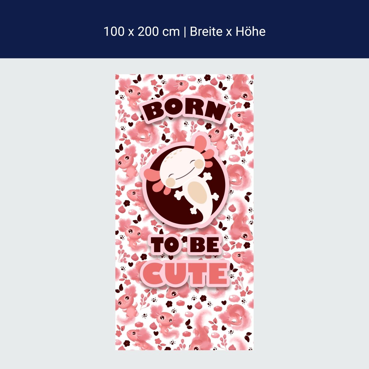 Türtapete süße rosa Axolotl M1526 Türtapete süße rosa Axolotl M1526