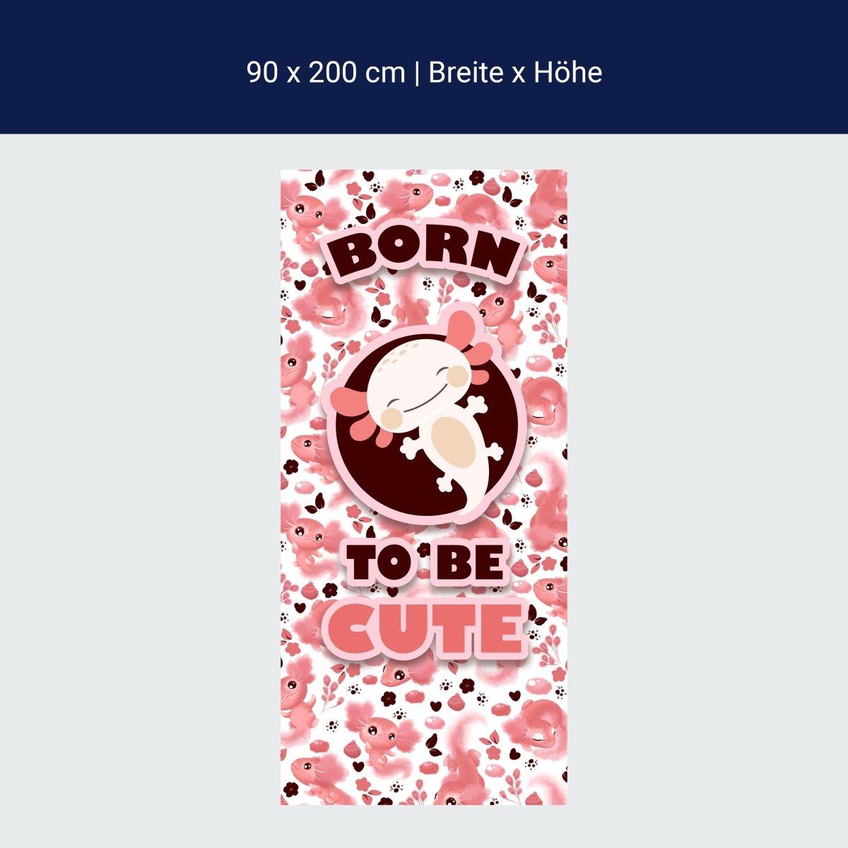 Türtapete süße rosa Axolotl M1526 Türtapete süße rosa Axolotl M1526