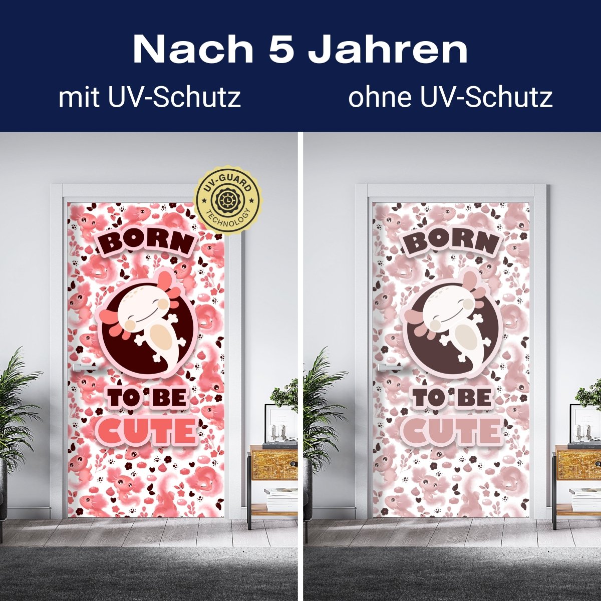 Türtapete süße rosa Axolotl M1526 - Bild 4 Türtapete süße rosa Axolotl M1526 - Bild 4