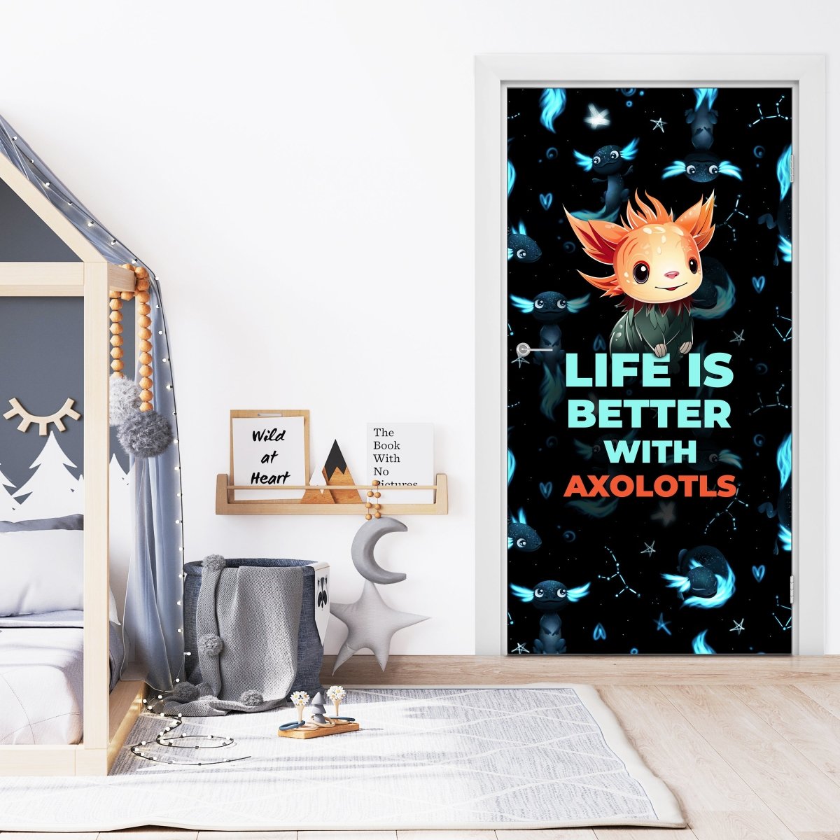 Türtapete süßer Axolotl M1528 - Bild 1 Türtapete süßer Axolotl M1528 - Bild 1