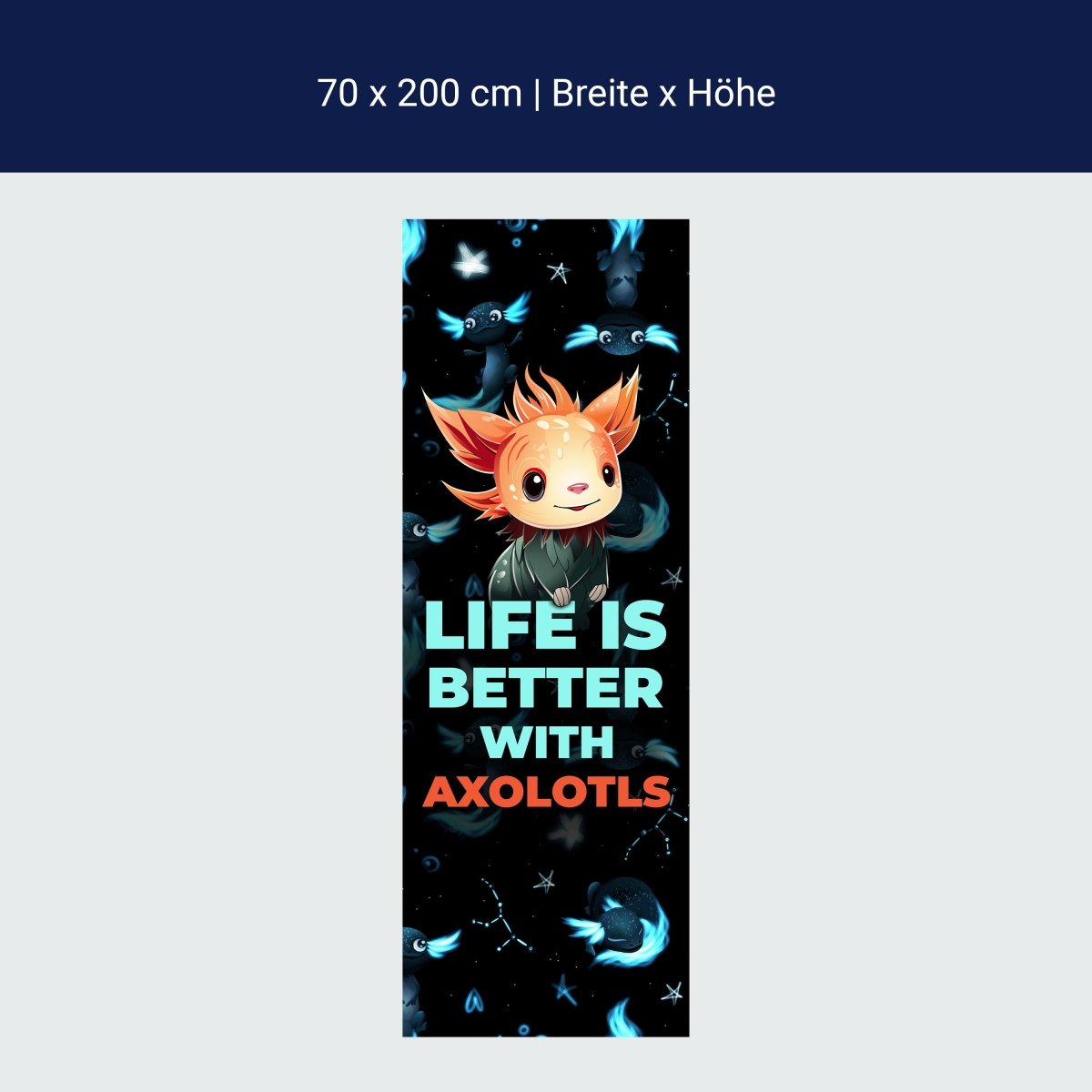 Türtapete süßer Axolotl M1528 Türtapete süßer Axolotl M1528