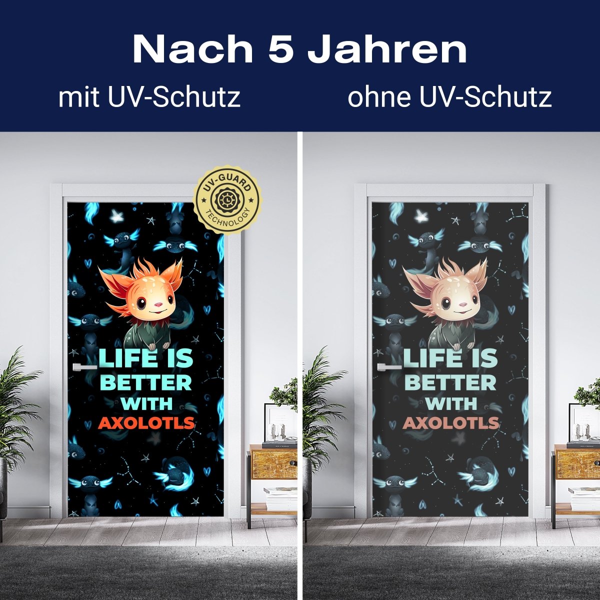 Türtapete süßer Axolotl M1528 - Bild 4 Türtapete süßer Axolotl M1528 - Bild 4