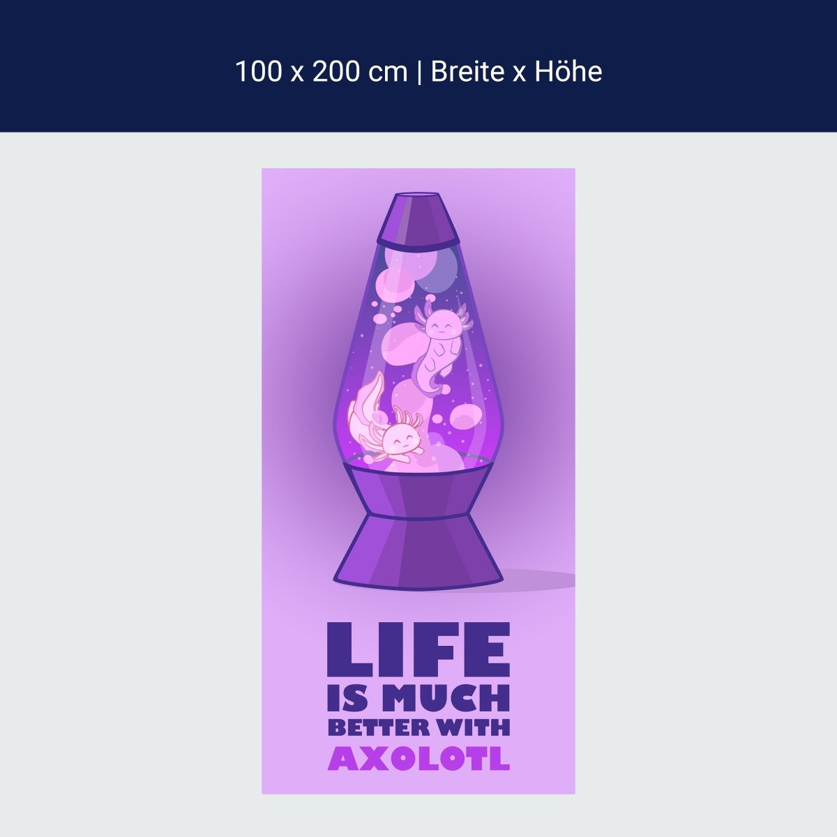 Türtapete Axolotl in Lavalampe, violett M1535 Türtapete Axolotl in Lavalampe, violett M1535