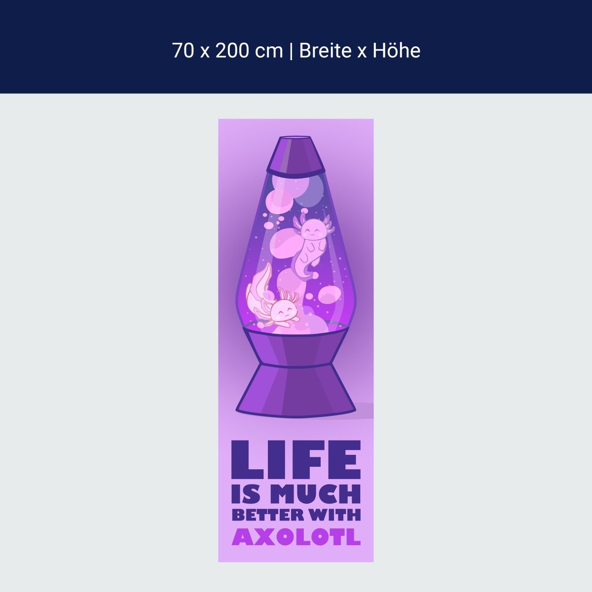 Türtapete Axolotl in Lavalampe, violett M1535 Türtapete Axolotl in Lavalampe, violett M1535