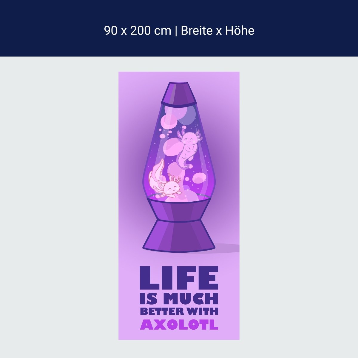 Türtapete Axolotl in Lavalampe, violett M1535 Türtapete Axolotl in Lavalampe, violett M1535