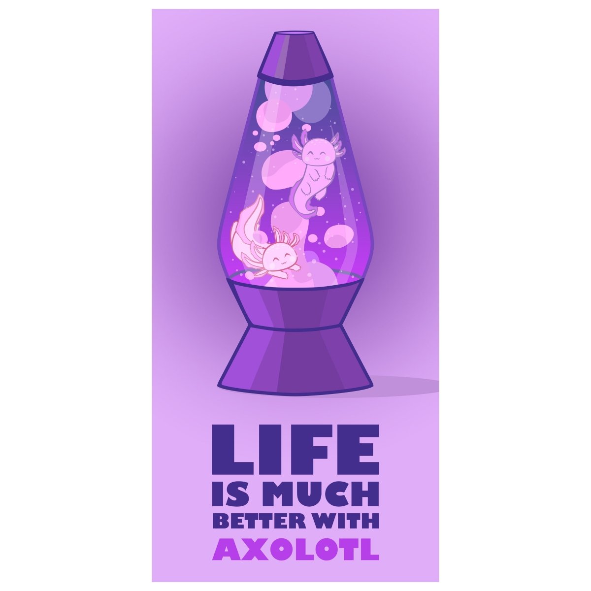 Türtapete Axolotl in Lavalampe, violett M1535 - Bild 2 Türtapete Axolotl in Lavalampe, violett M1535 - Bild 2