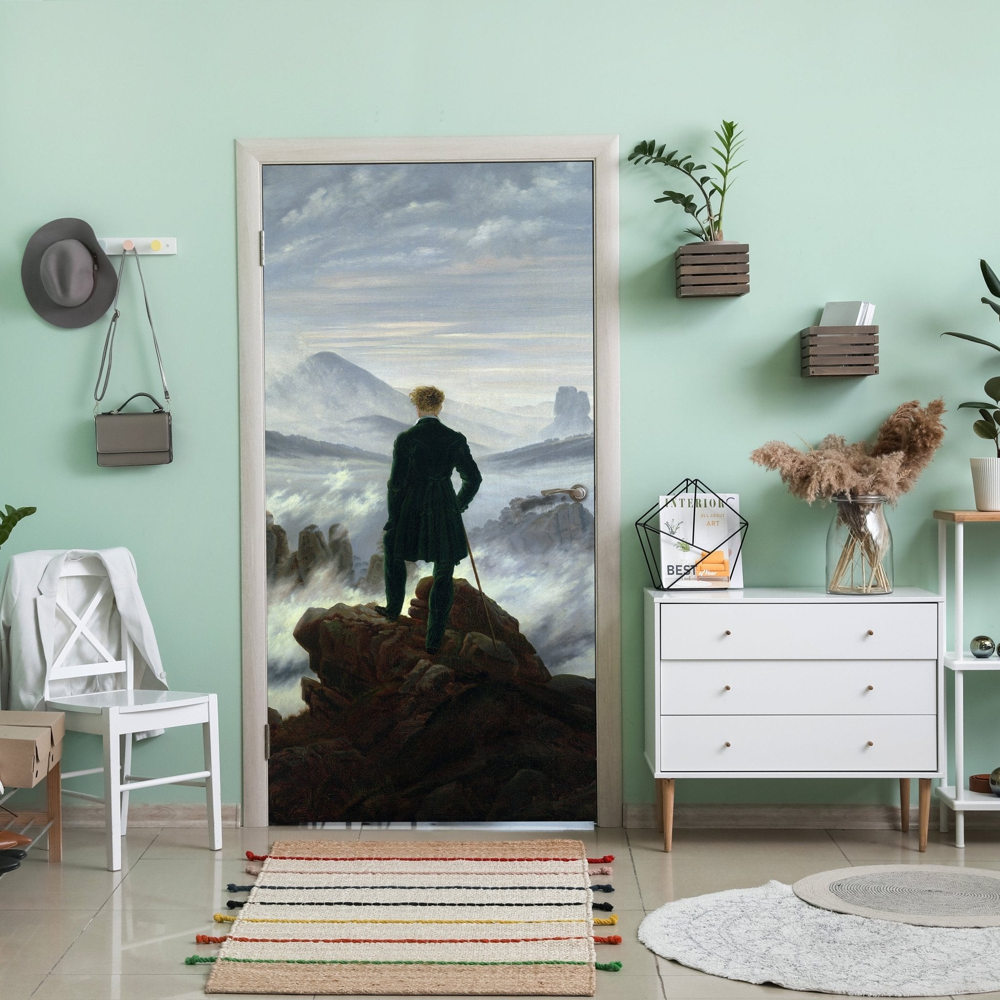 Türtapete Der Wanderer Caspar David Friedrich M1541 - Bild 1 Türtapete Der Wanderer Caspar David Friedrich M1541 - Bild 1