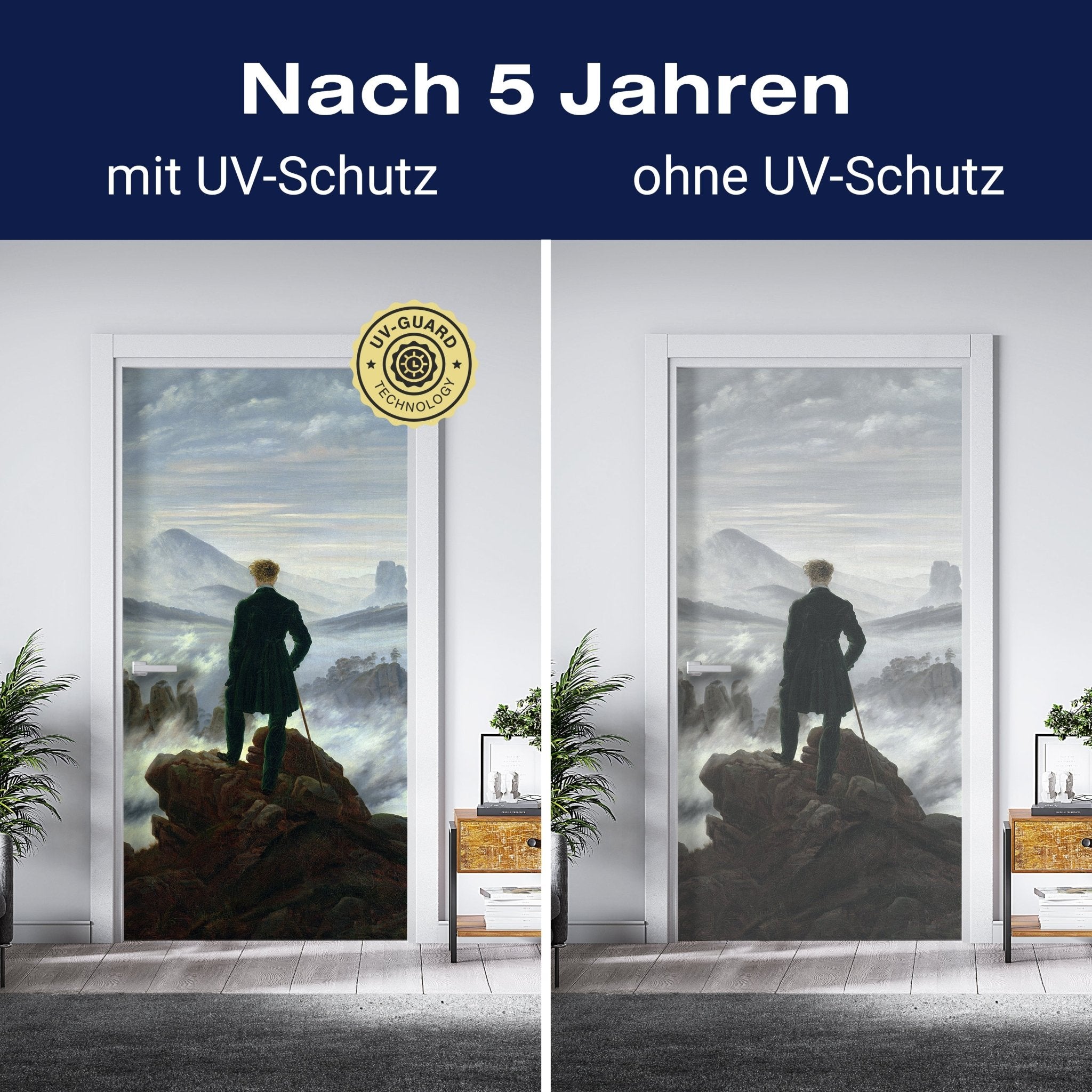 Türtapete Der Wanderer Caspar David Friedrich M1541 - Bild 4 Türtapete Der Wanderer Caspar David Friedrich M1541 - Bild 4