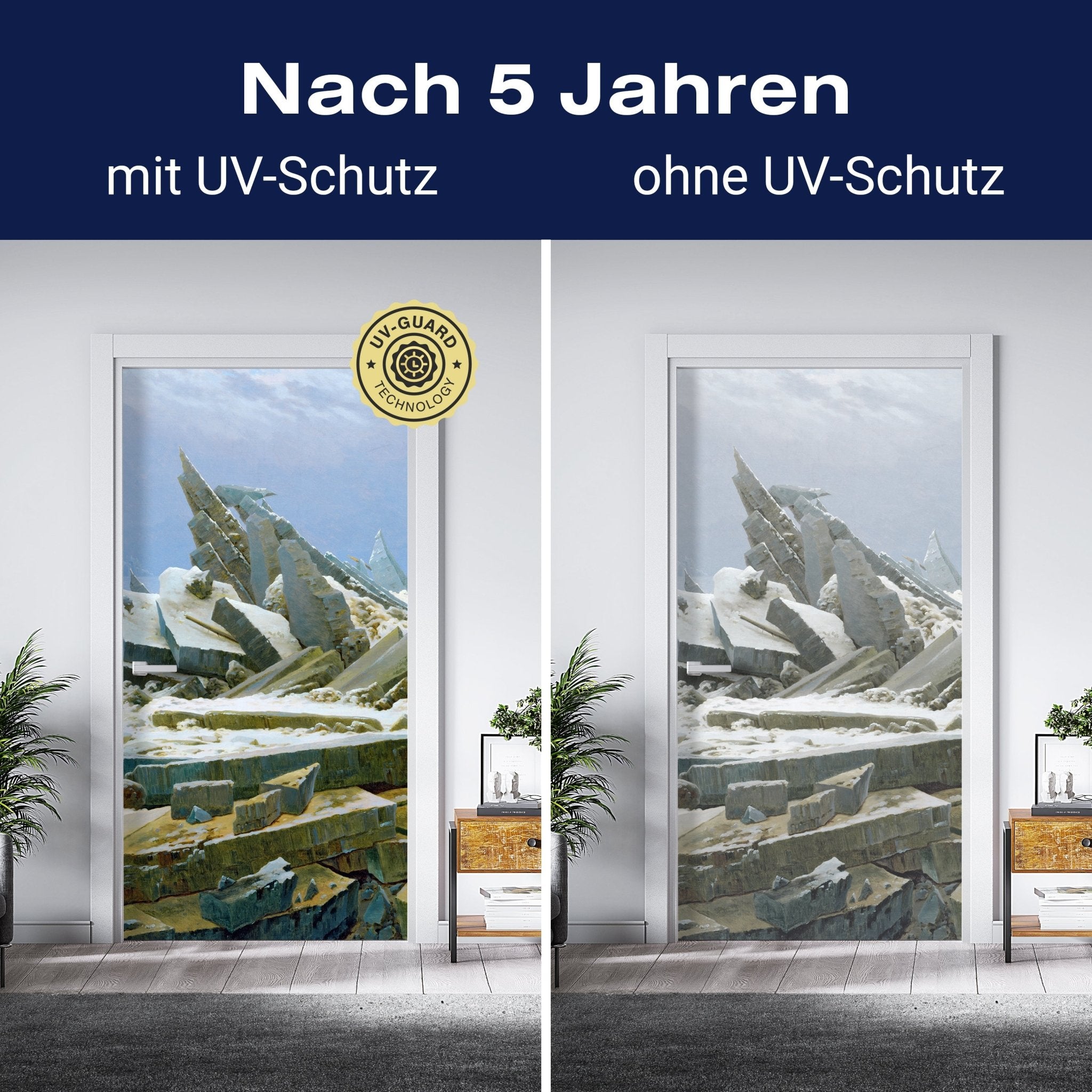 Türtapete Eislandschaft Caspar David Friedrich M1542 - Bild 4 Türtapete Eislandschaft Caspar David Friedrich M1542 - Bild 4