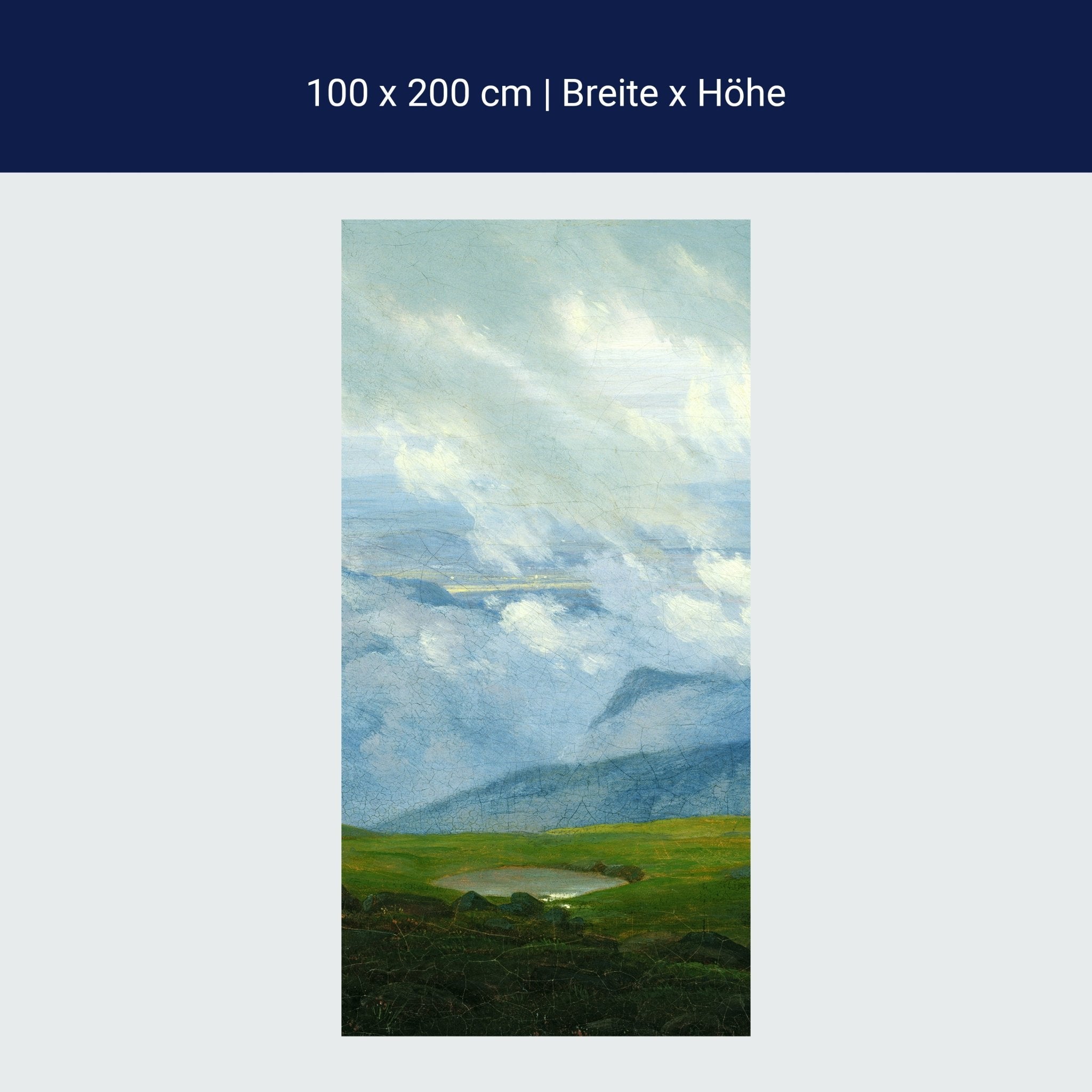 Türtapete Himmel über den Bergen Caspar David Friedrich M1543 Türtapete Himmel über den Bergen Caspar David Friedrich M1543