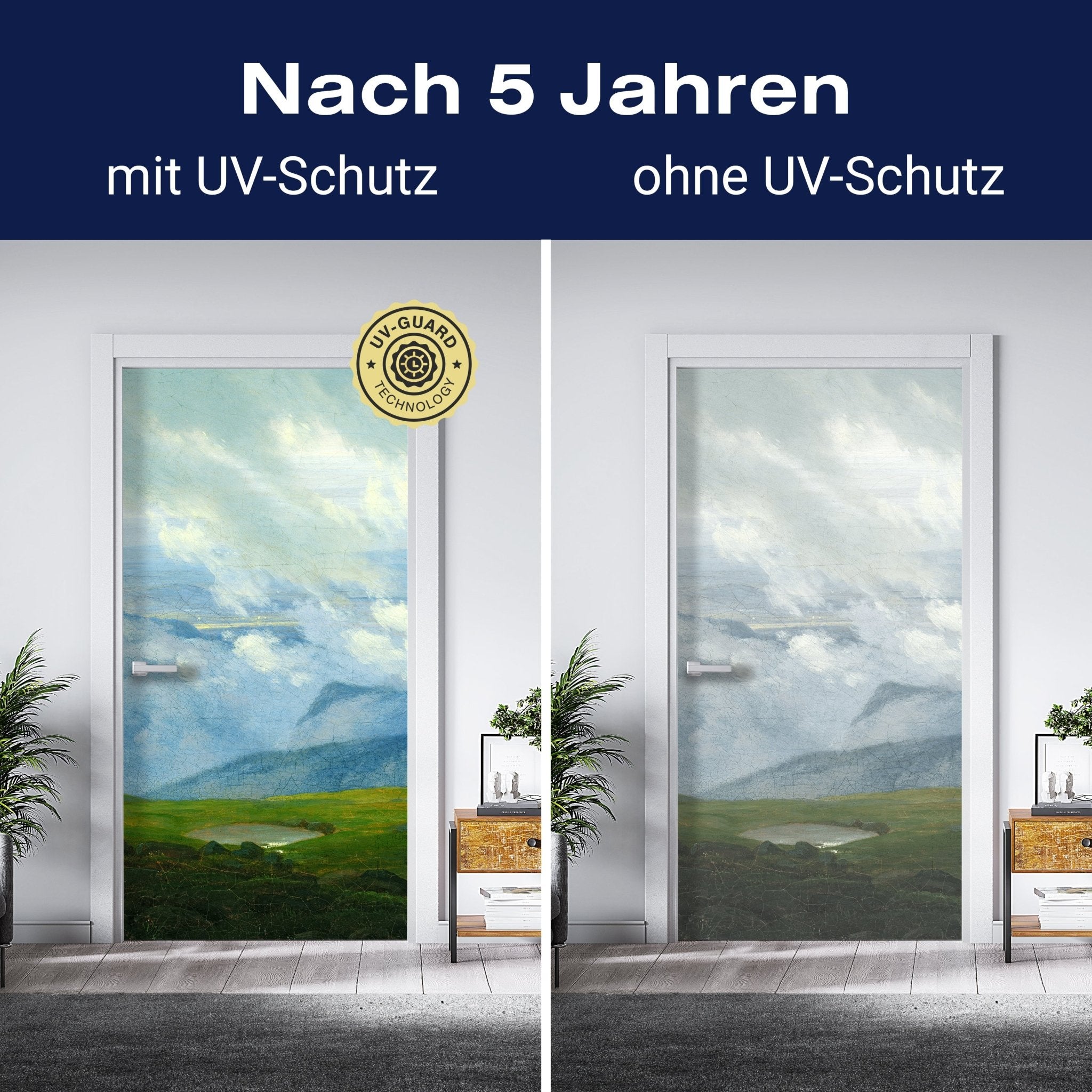 Türtapete Himmel über den Bergen Caspar David Friedrich M1543 - Bild 4 Türtapete Himmel über den Bergen Caspar David Friedrich M1543 - Bild 4