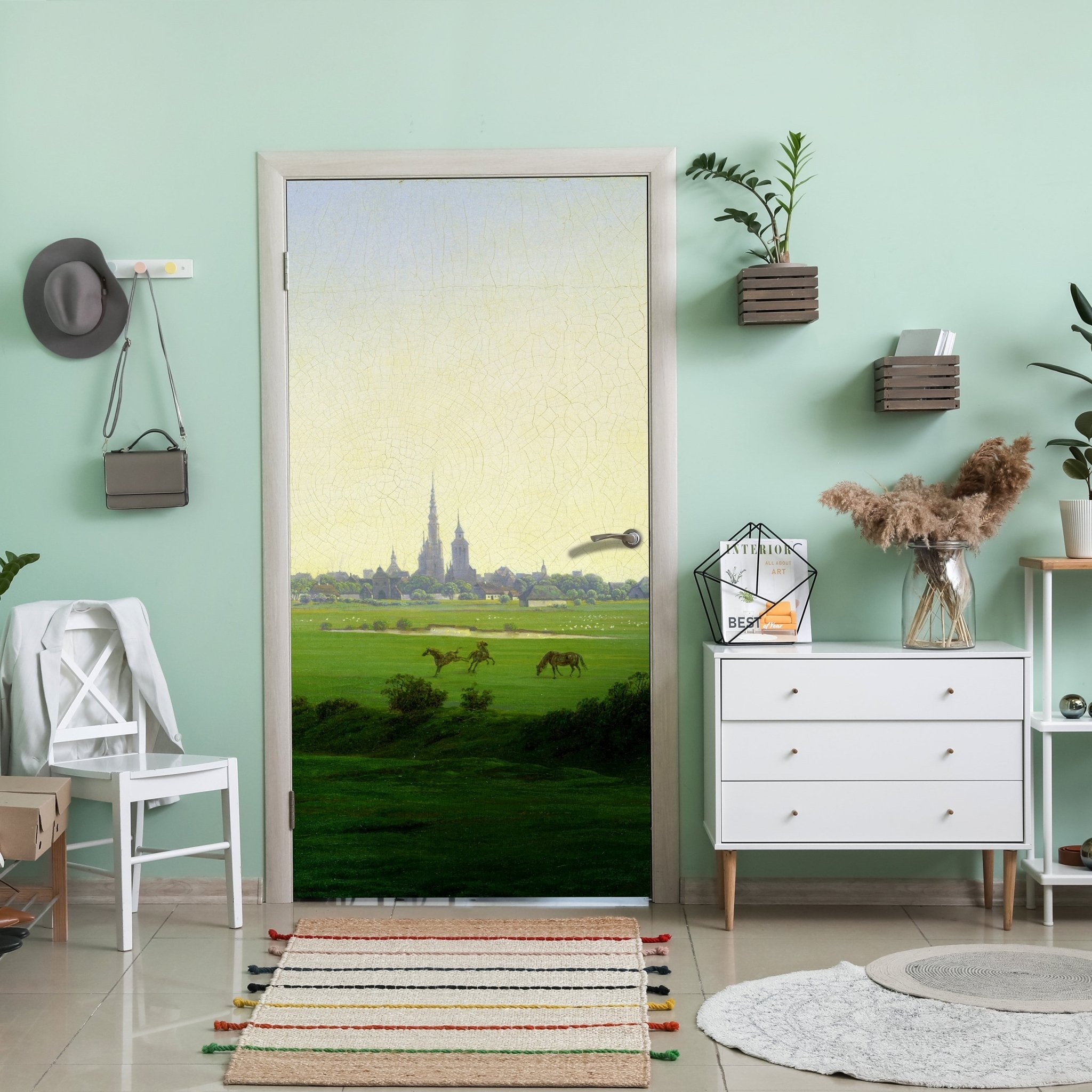 Türtapete Greifswalder Weiden Caspar David Friedrich M1544 - Bild 1 Türtapete Greifswalder Weiden Caspar David Friedrich M1544 - Bild 1