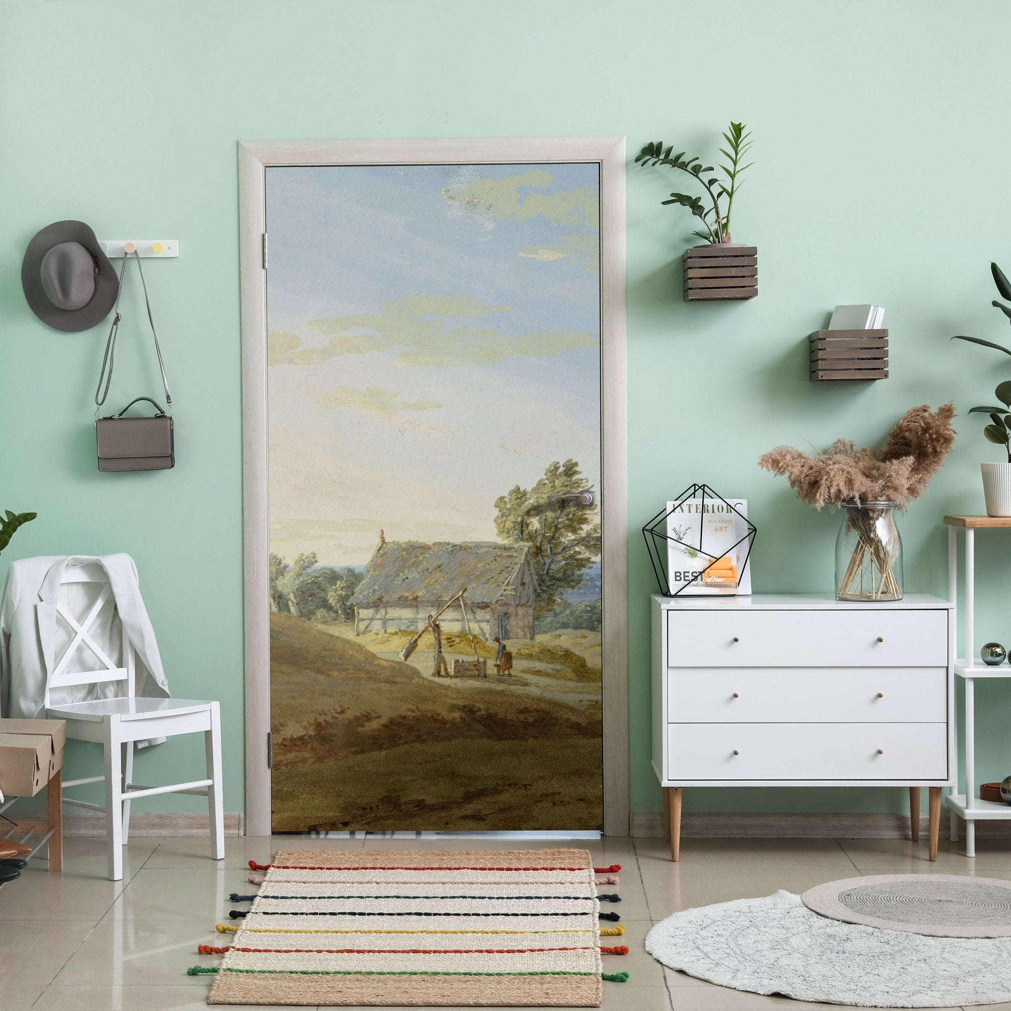 Türtapete Hütte mit Brunnen Caspar David Friedrich M1545 - Bild 1 Türtapete Hütte mit Brunnen Caspar David Friedrich M1545 - Bild 1