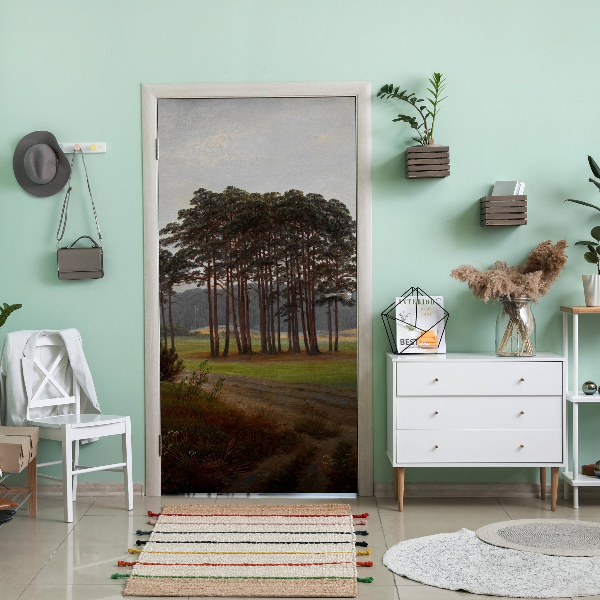 Türtapete Morgen Waldwiese Caspar David Friedrich M1547 - Bild 1 Türtapete Morgen Waldwiese Caspar David Friedrich M1547 - Bild 1