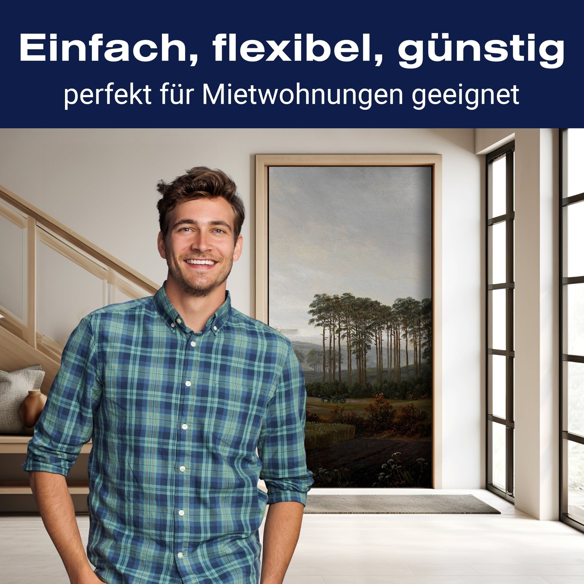 Türtapete Baumgruppe Caspar David Friedrich M1548 - Bild 3 Türtapete Baumgruppe Caspar David Friedrich M1548 - Bild 3