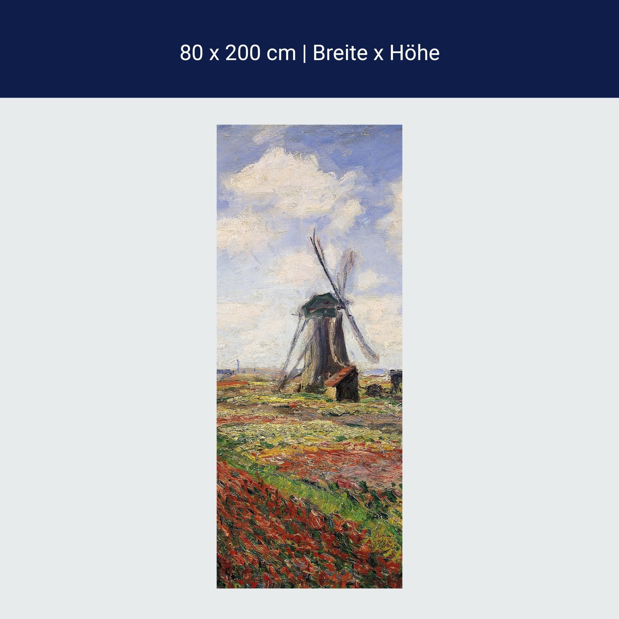 Türtapete Tulip Fields with the Rijnsburg Windmill, Claude Monet M1551 Türtapete Tulip Fields with the Rijnsburg Windmill, Claude Monet M1551