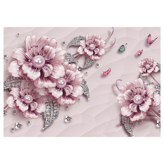 Fototapete Rosa Blumen M1646 - Bild 2 Fototapete Rosa Blumen M1646 - Bild 2