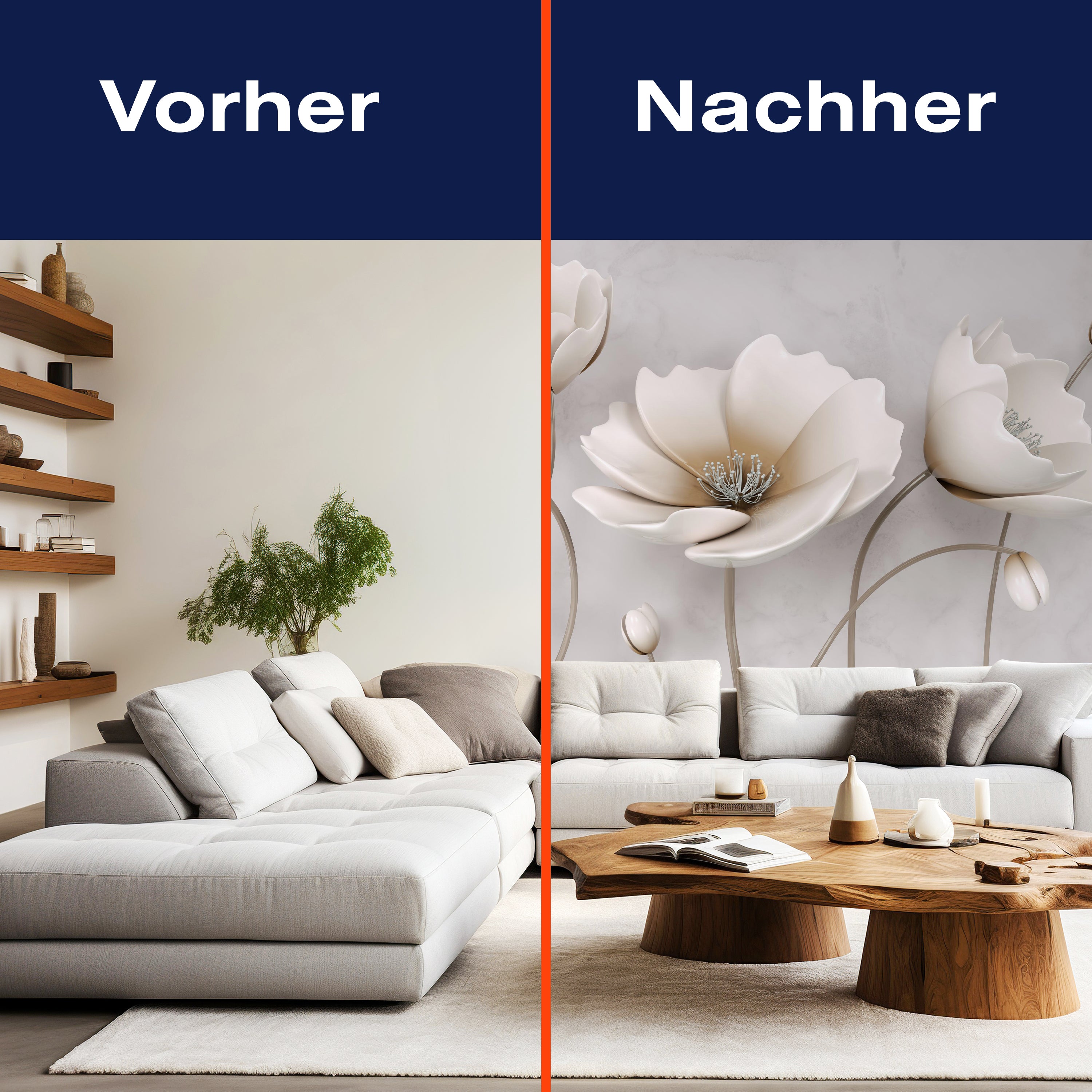 Fototapete Blumen Beton 3D M1797 - Bild 9 Fototapete Blumen Beton 3D M1797 - Bild 9