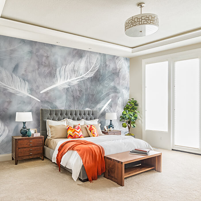 Fototapete Federn Aquarell Weiß M1809 - Bild 1 Fototapete Federn Aquarell Weiß M1809 - Bild 1