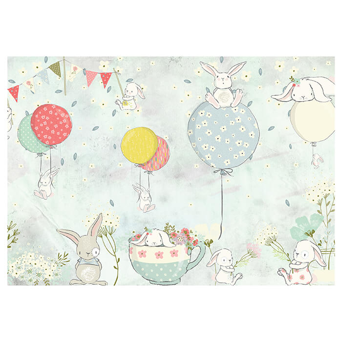 Fototapete Geburtstags Kaninchen M1843 - Bild 2 Fototapete Geburtstags Kaninchen M1843 - Bild 2