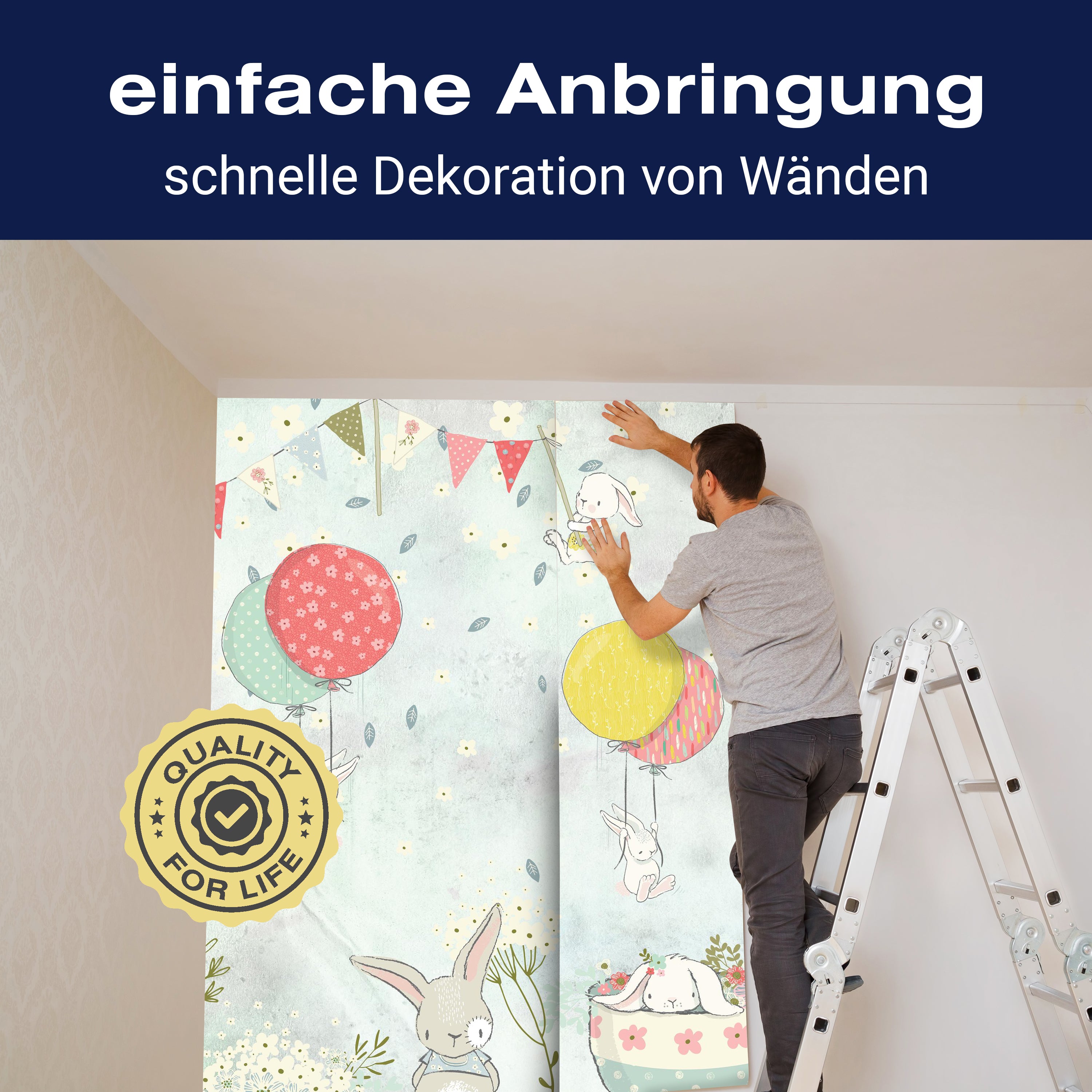 Fototapete Geburtstags Kaninchen M1843 - Bild 3 Fototapete Geburtstags Kaninchen M1843 - Bild 3