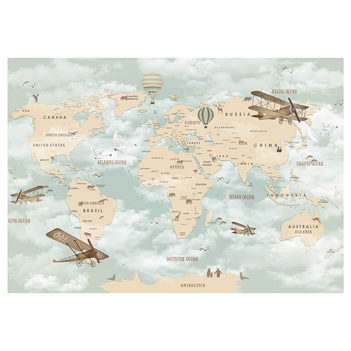 Fototapete Weltkarte M1845 - Bild 2 Fototapete Weltkarte M1845 - Bild 2