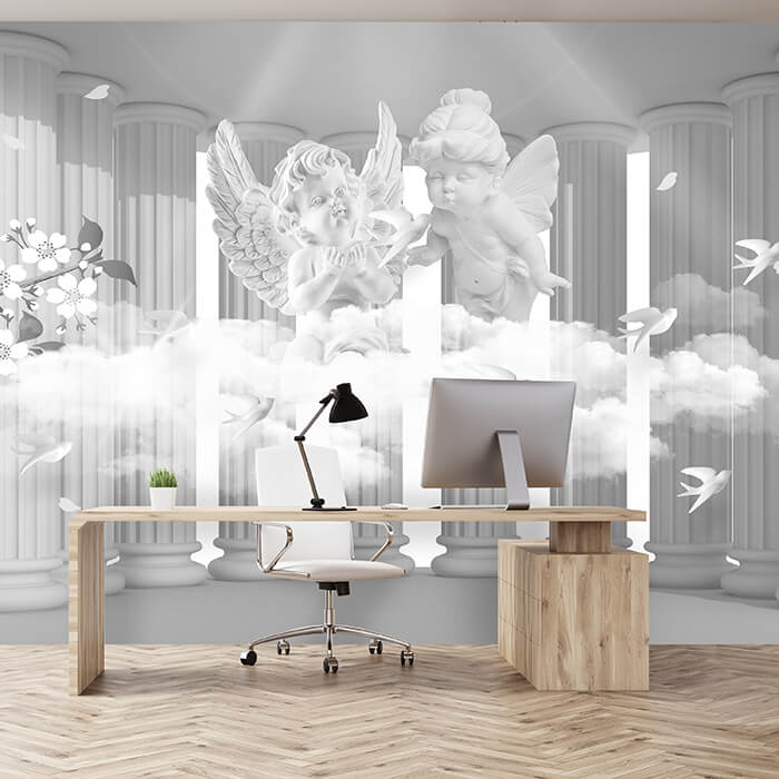 Fototapete Grau Säulen Engel M3749 - Bild 1 Fototapete Grau Säulen Engel M3749 - Bild 1