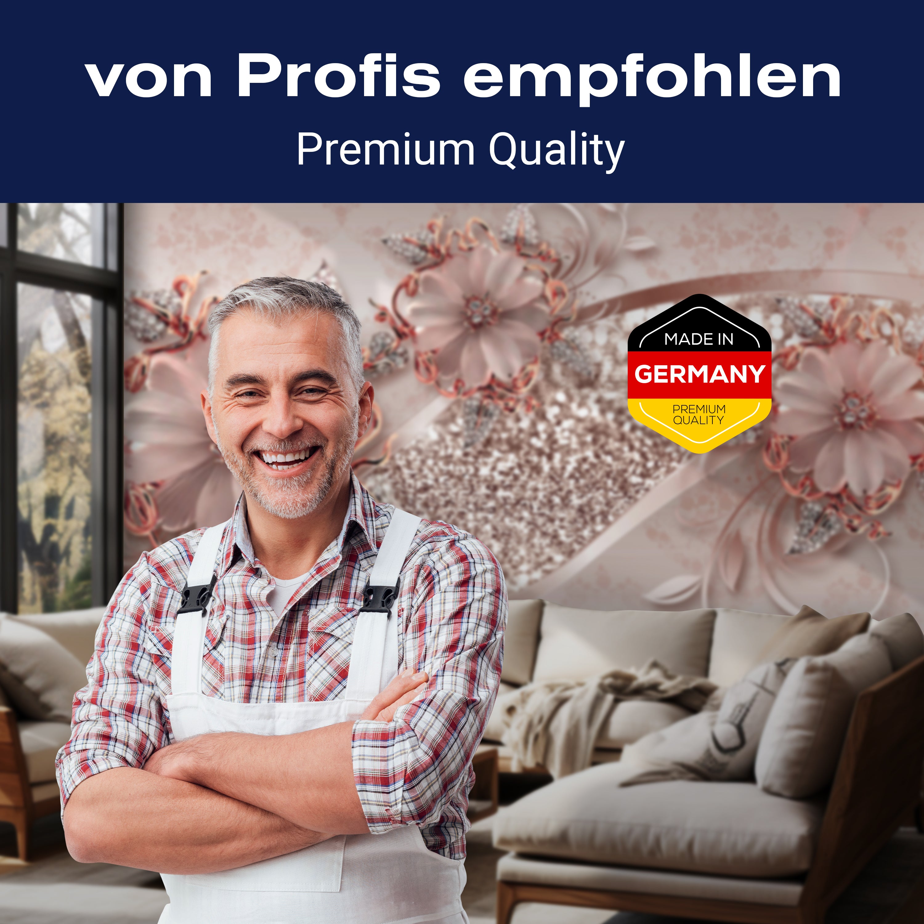 Fototapete Rosa Blumen Diamanten M3795 - Bild 5 Fototapete Rosa Blumen Diamanten M3795 - Bild 5