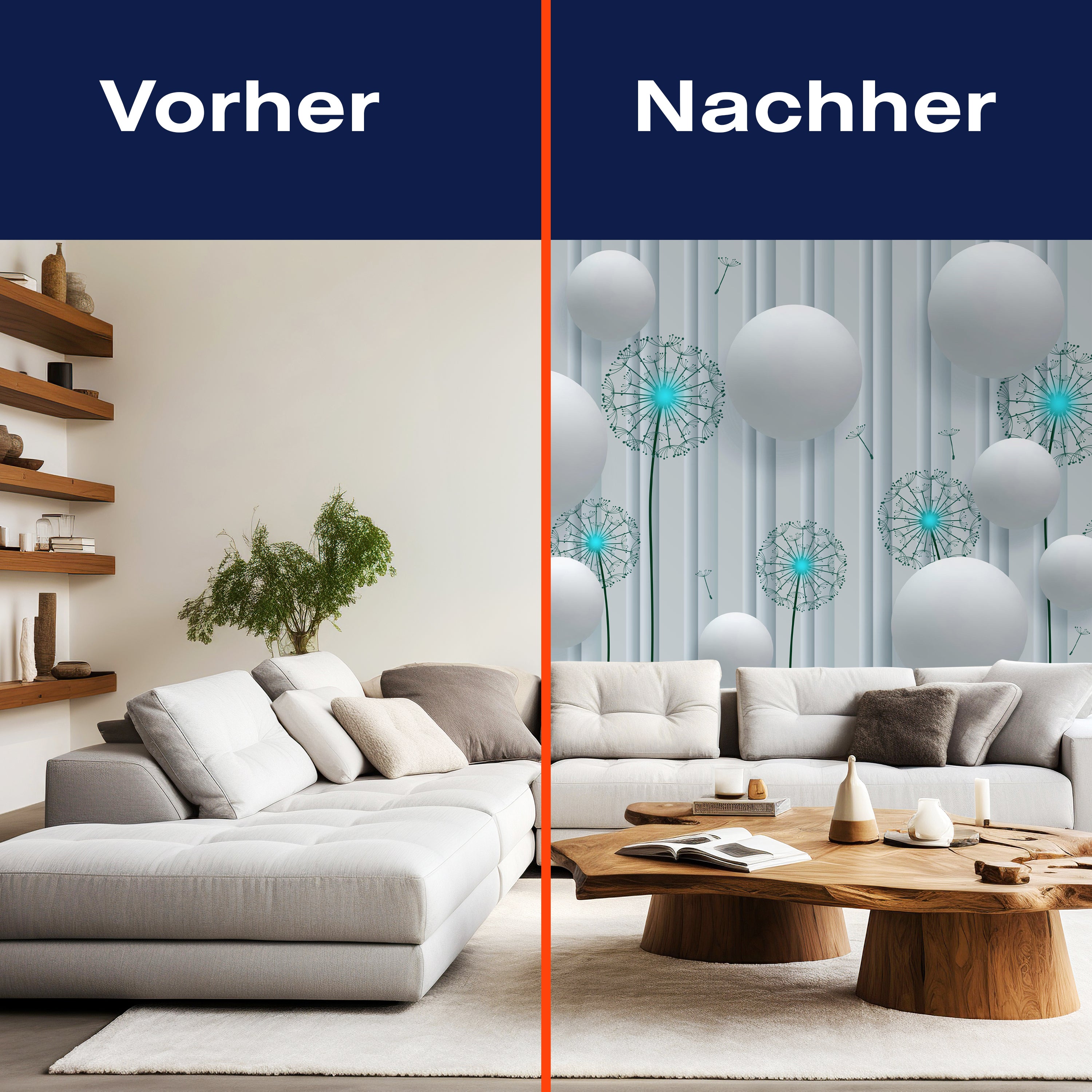 Fototapete Weiß 3D türkis M4044 - Bild 9 Fototapete Weiß 3D türkis M4044 - Bild 9