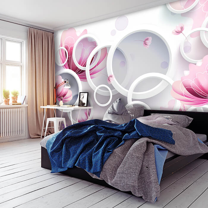 Fototapete Blumen weiß 3D M4311 - Bild 1 Fototapete Blumen weiß 3D M4311 - Bild 1