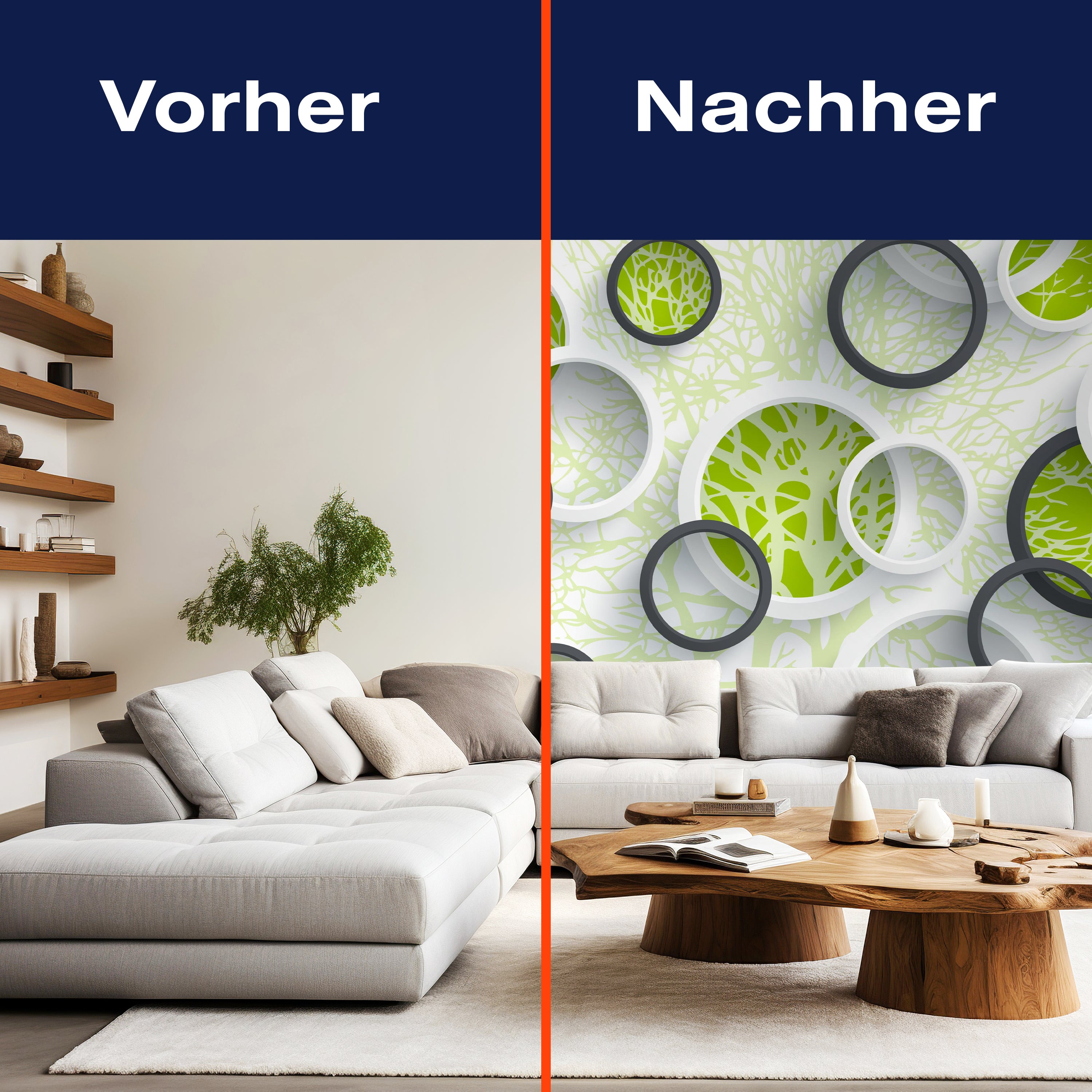 Fototapete Baum äste 3D Abstrakt Fenster Kreise M4589 - Bild 9 Fototapete Baum äste 3D Abstrakt Fenster Kreise M4589 - Bild 9