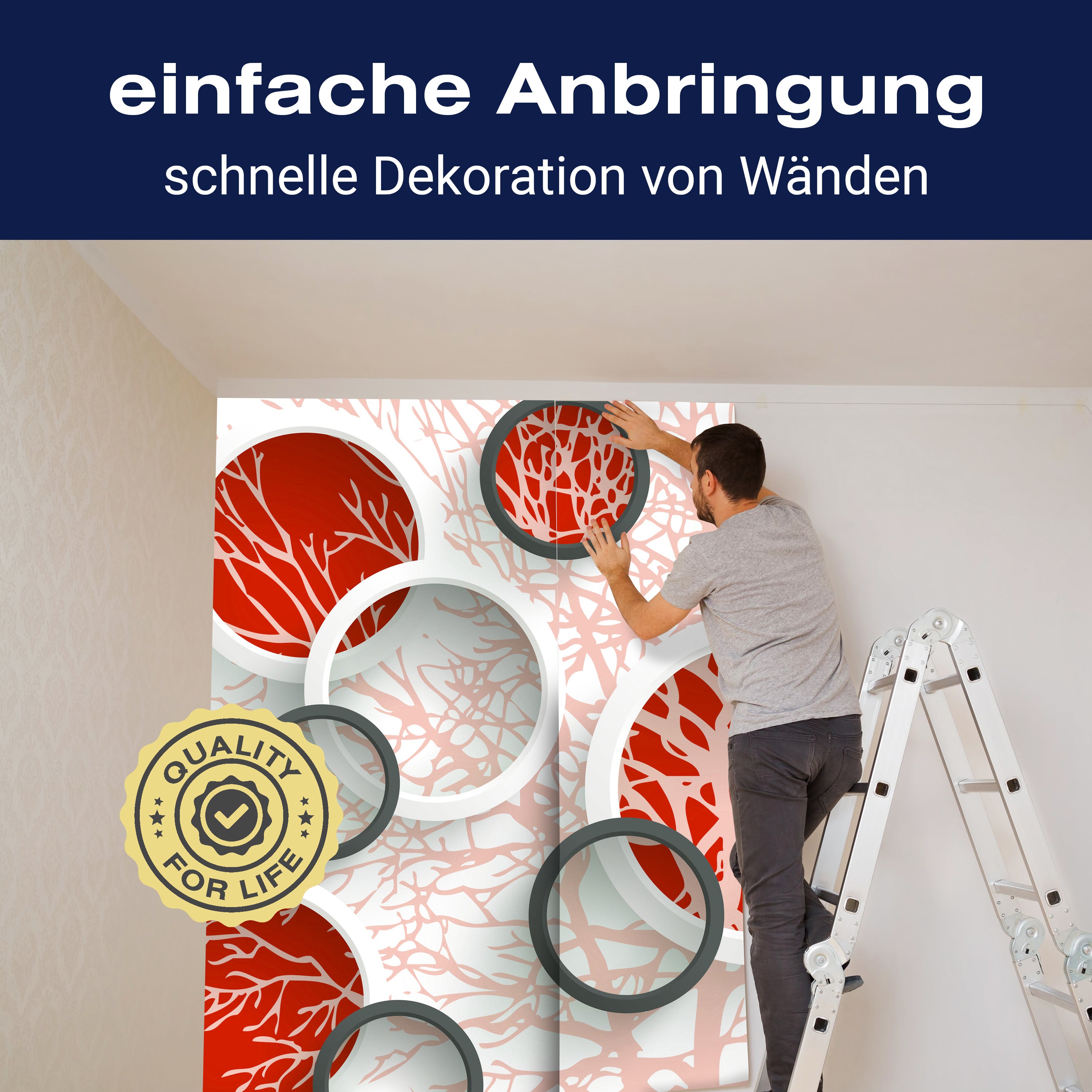 Fototapete Rot äste 3D Abstrakt Fenster Kreise M4591 - Bild 3 Fototapete Rot äste 3D Abstrakt Fenster Kreise M4591 - Bild 3