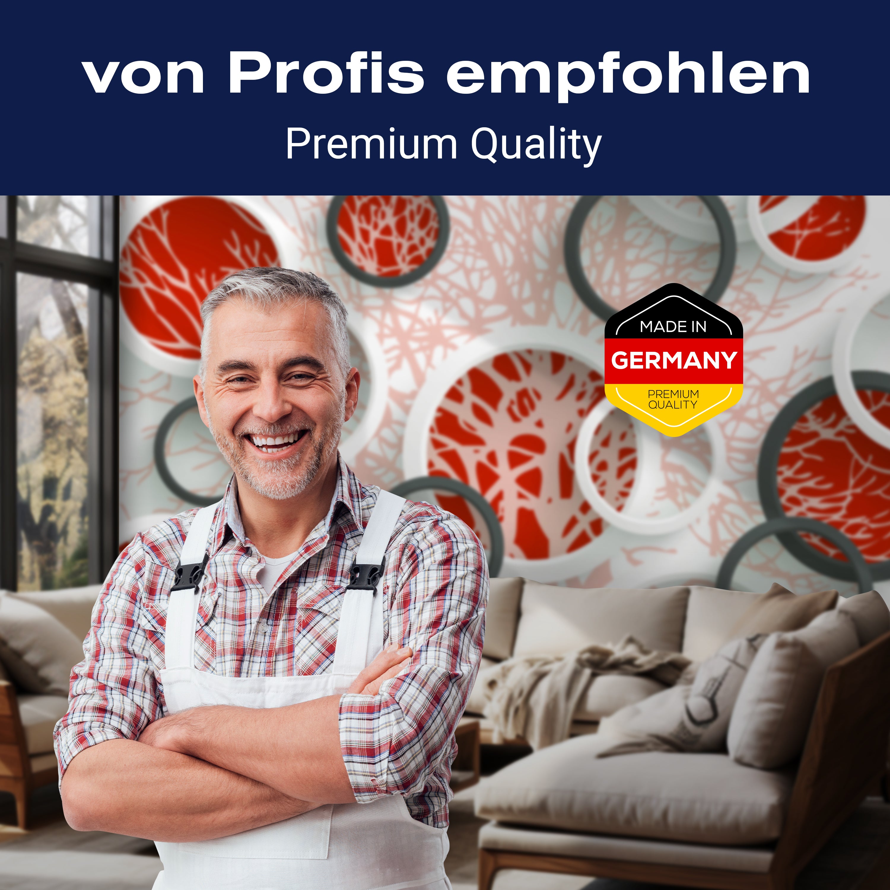 Fototapete Rot äste 3D Abstrakt Fenster Kreise M4591 - Bild 5 Fototapete Rot äste 3D Abstrakt Fenster Kreise M4591 - Bild 5