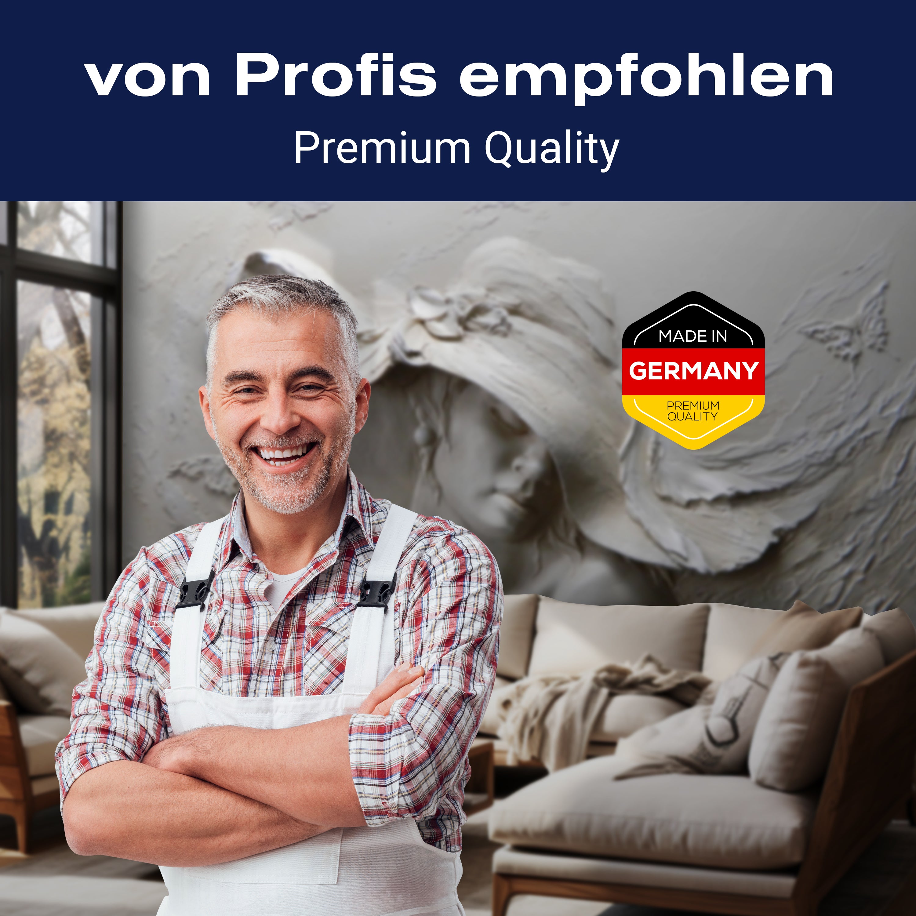 Fototapete Skulptur Frau Schmetterlinge Gips Wand M4631 - Bild 5 Fototapete Skulptur Frau Schmetterlinge Gips Wand M4631 - Bild 5