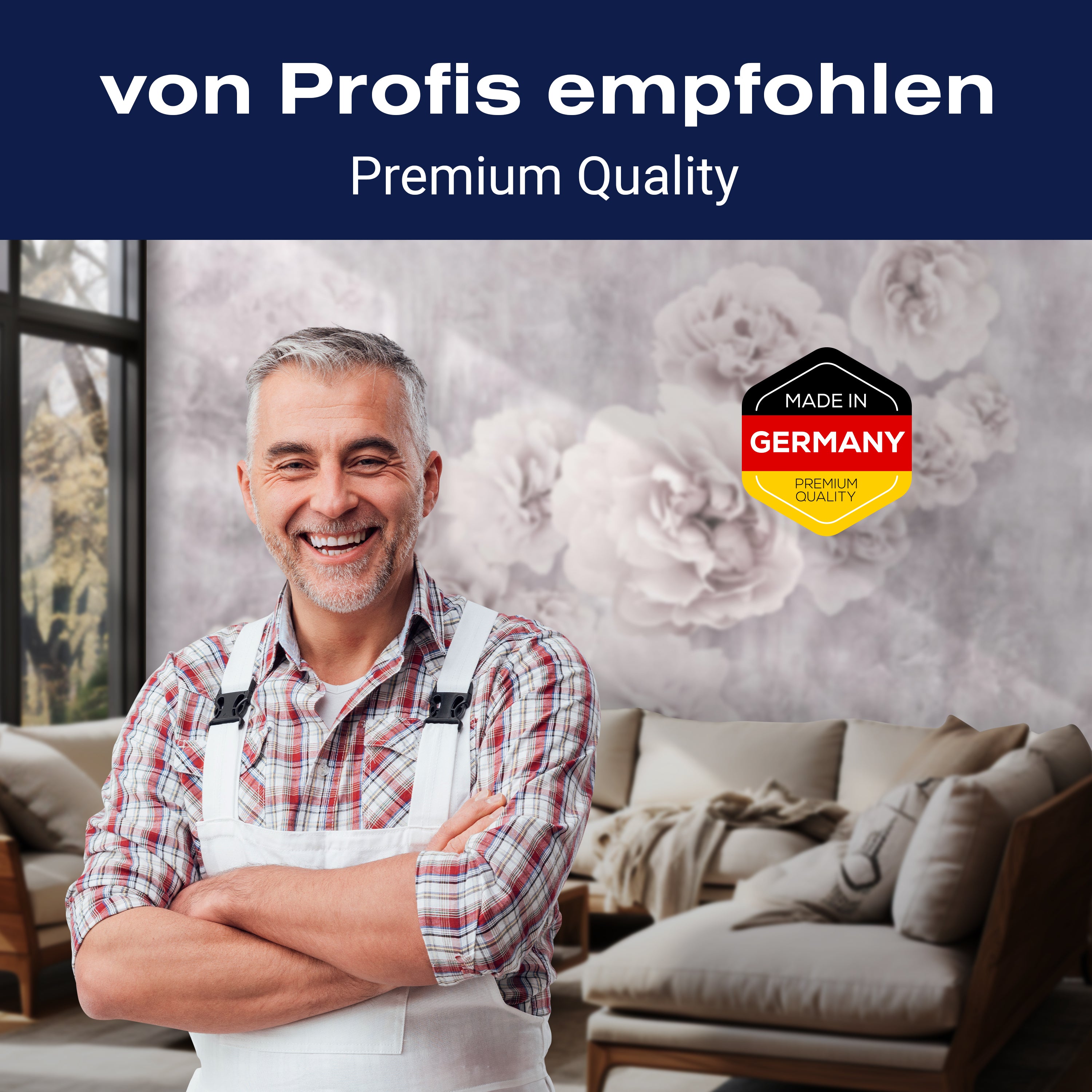 Fototapete Weiss Rosen Beton wand alt M4677 - Bild 5 Fototapete Weiss Rosen Beton wand alt M4677 - Bild 5