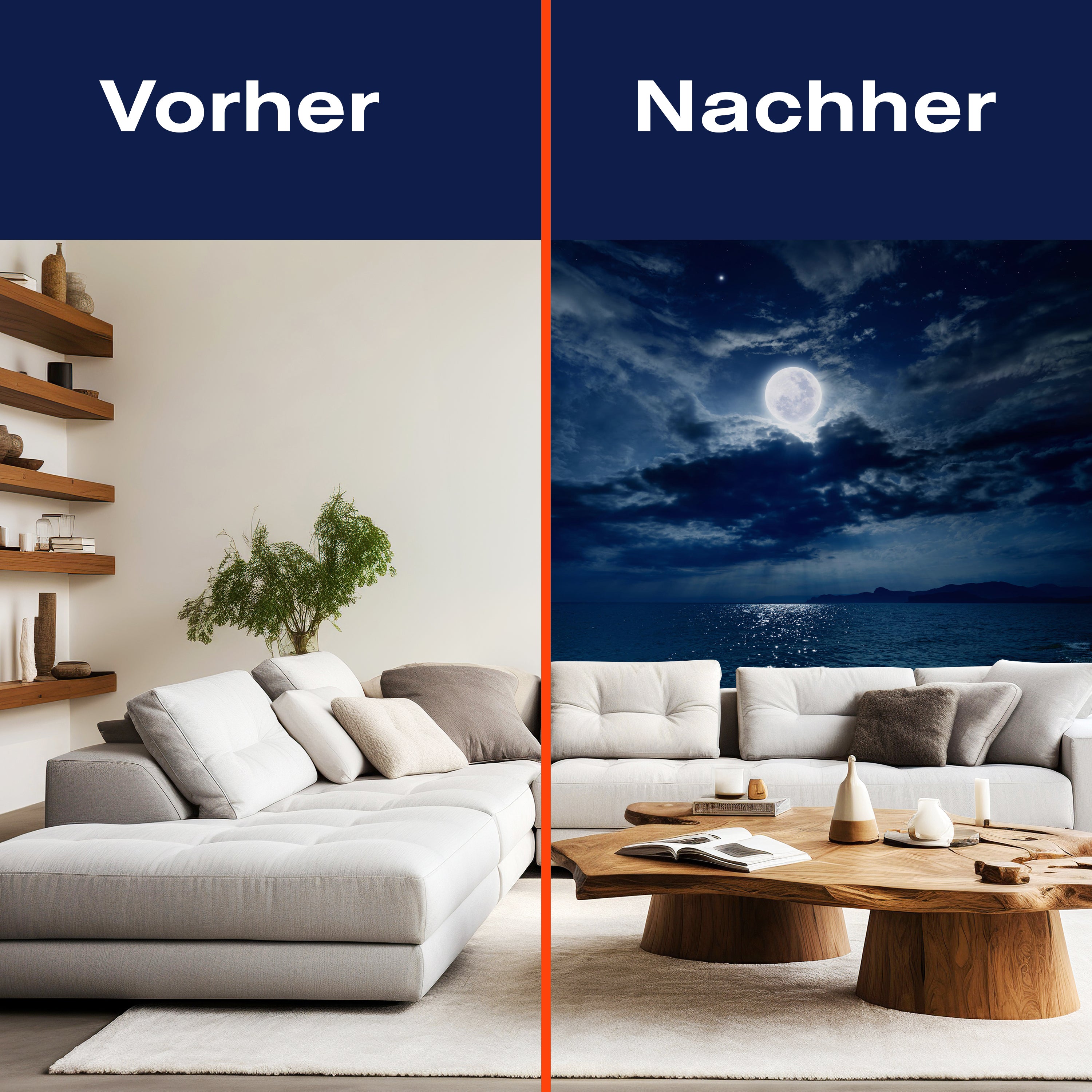 Fototapete Nächtlichter Himmel Vollmond Meer Sterne M4866 - Bild 9 Fototapete Nächtlichter Himmel Vollmond Meer Sterne M4866 - Bild 9