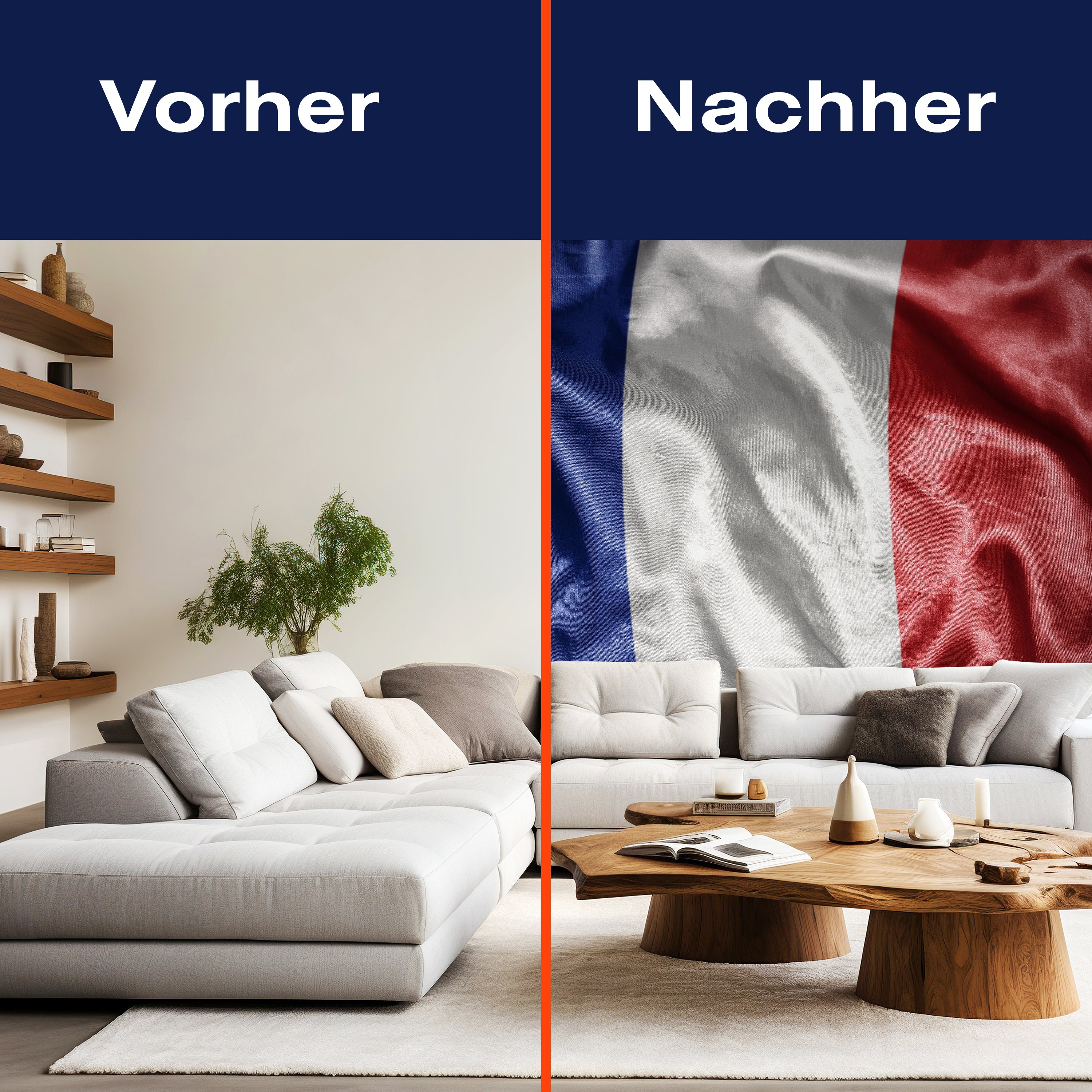 Fototapete Wehende Französische Flagge M4915 - Bild 9 Fototapete Wehende Französische Flagge M4915 - Bild 9