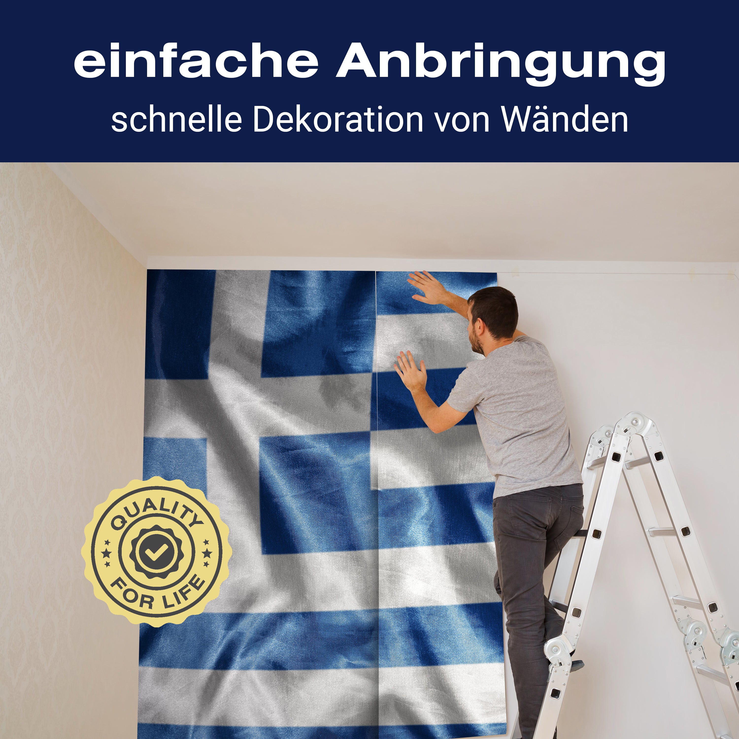 Fototapete Wehende Griechische Flagge M4917 - Bild 3 Fototapete Wehende Griechische Flagge M4917 - Bild 3