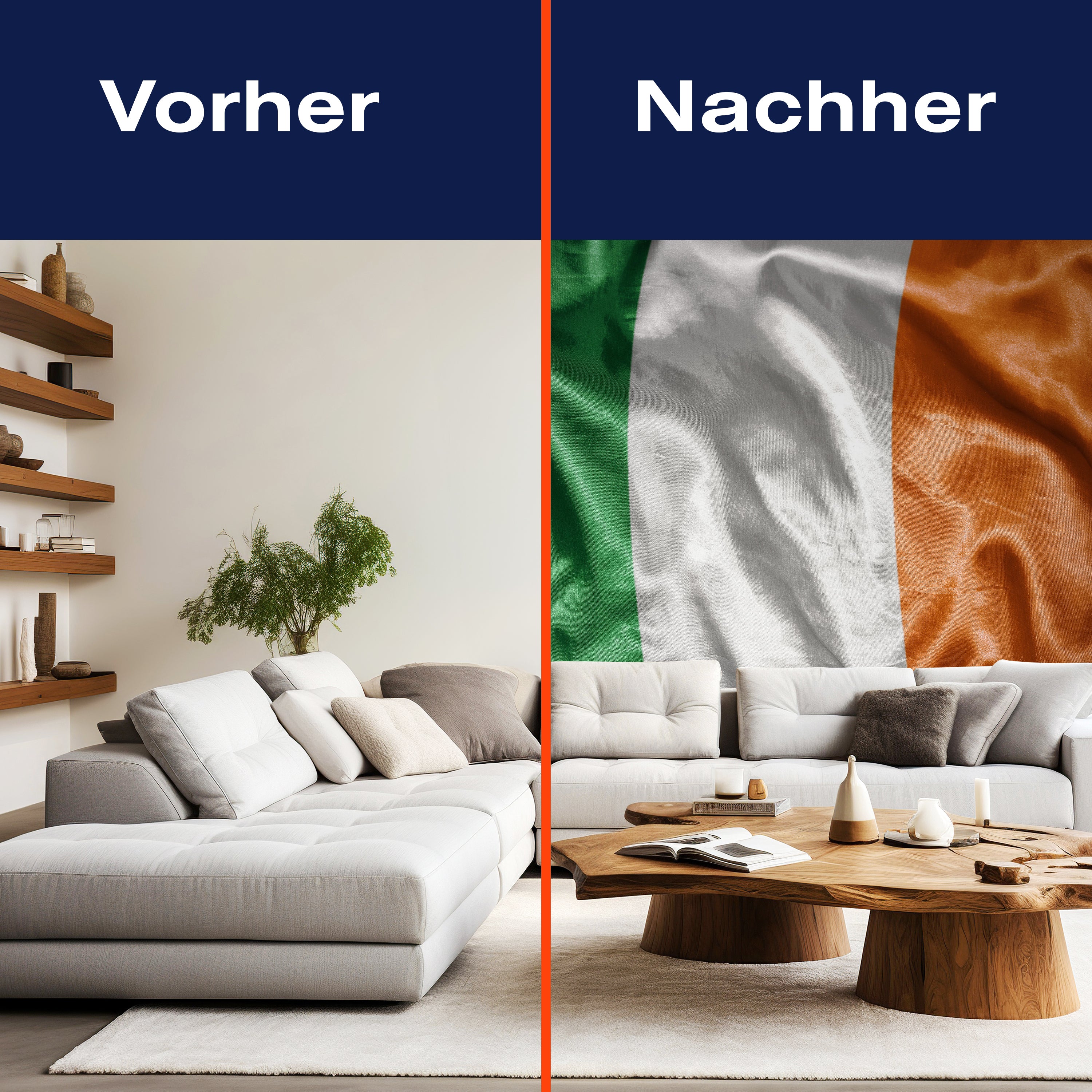 Fototapete Wehende Irische Flagge M4919 - Bild 9 Fototapete Wehende Irische Flagge M4919 - Bild 9