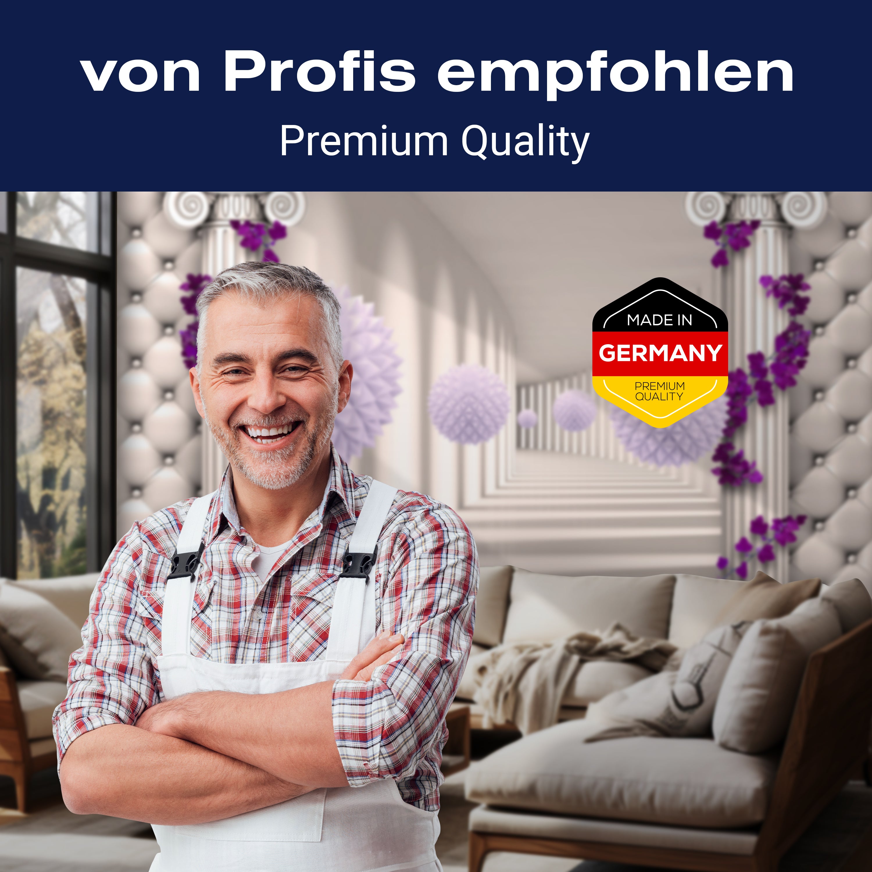 Fototapete Korridor Säulen violett Blättern lila M5162 - Bild 5 Fototapete Korridor Säulen violett Blättern lila M5162 - Bild 5