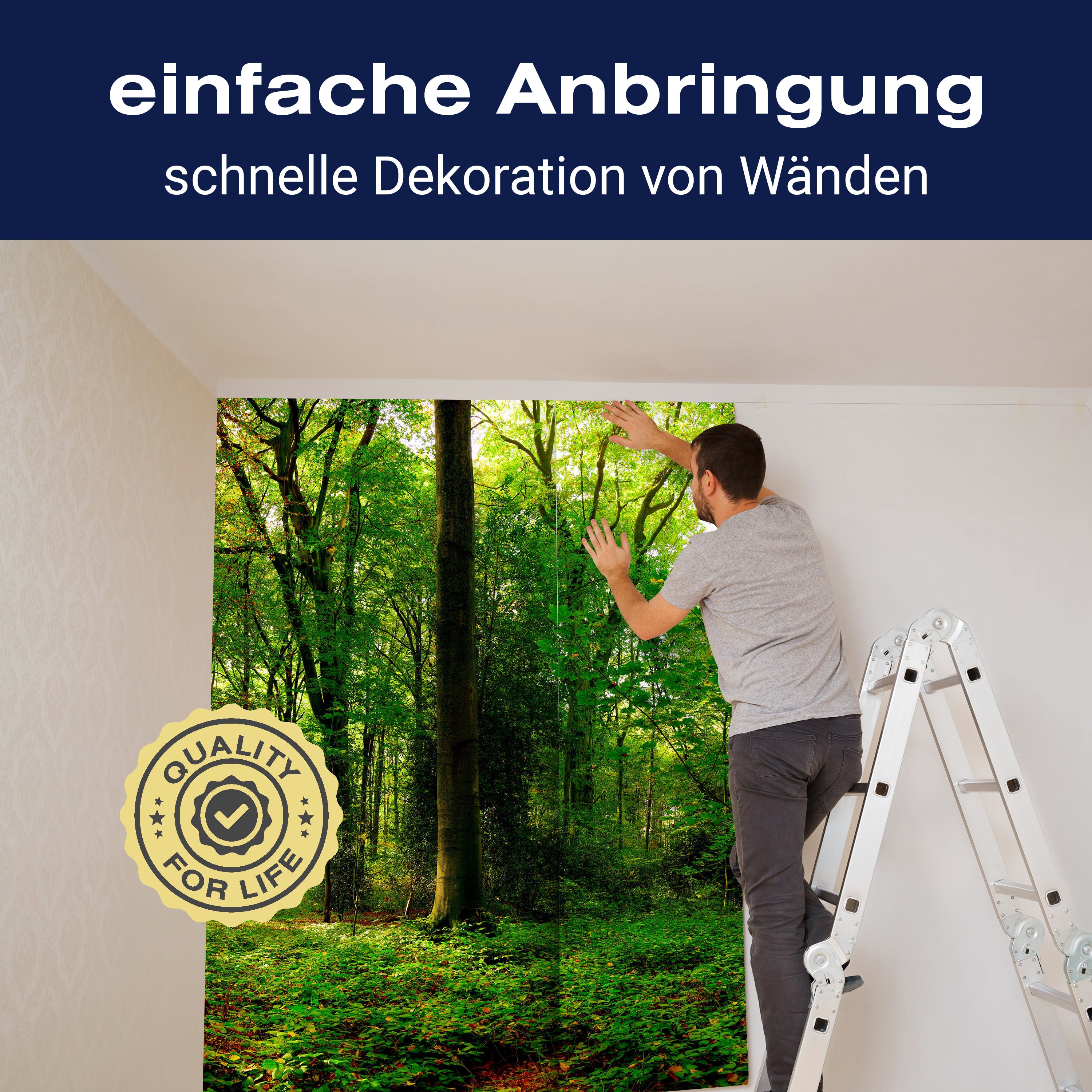 Fototapete Wald Bäume Blätter M5680 - Bild 3 Fototapete Wald Bäume Blätter M5680 - Bild 3