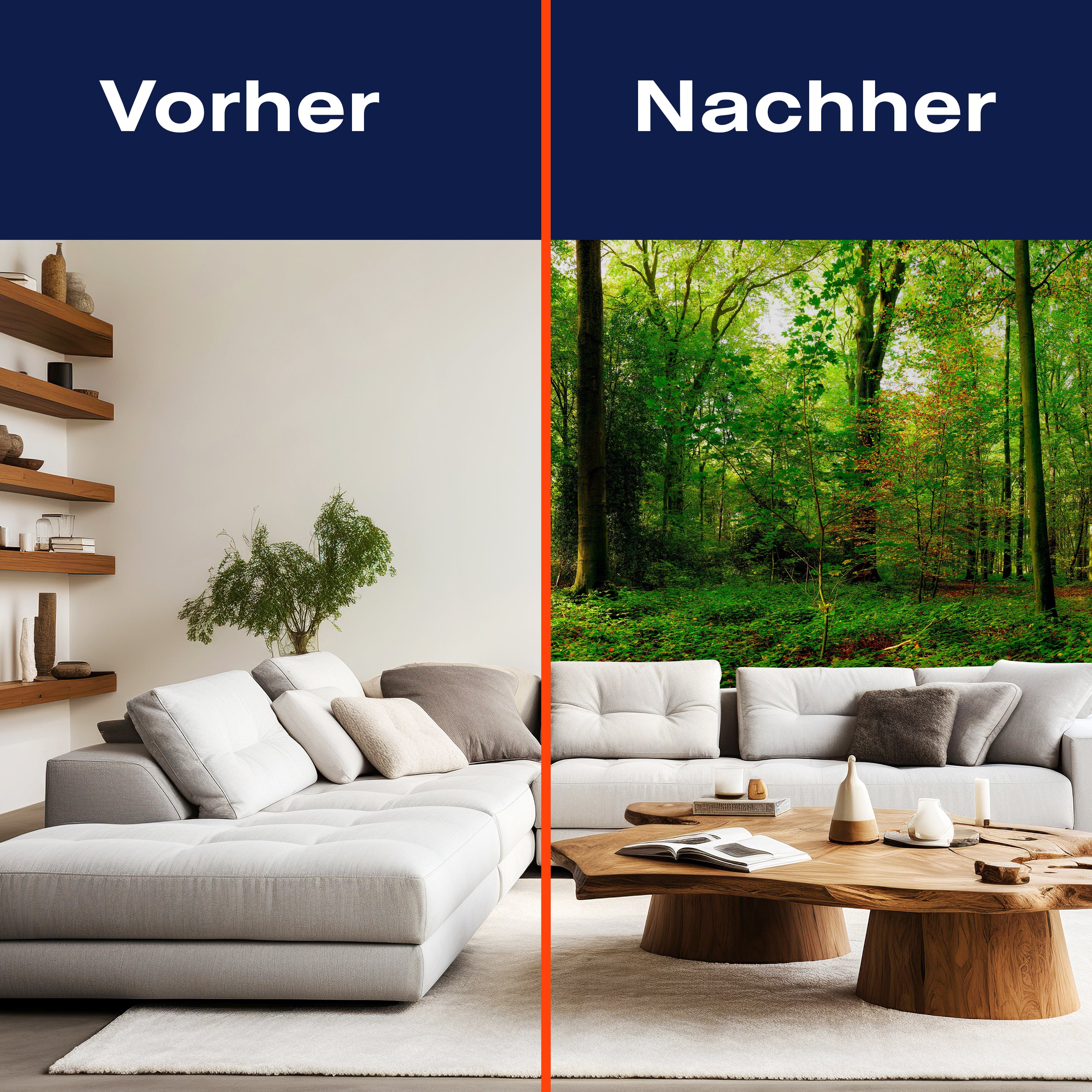 Fototapete Wald Bäume Blätter M5680 - Bild 9 Fototapete Wald Bäume Blätter M5680 - Bild 9