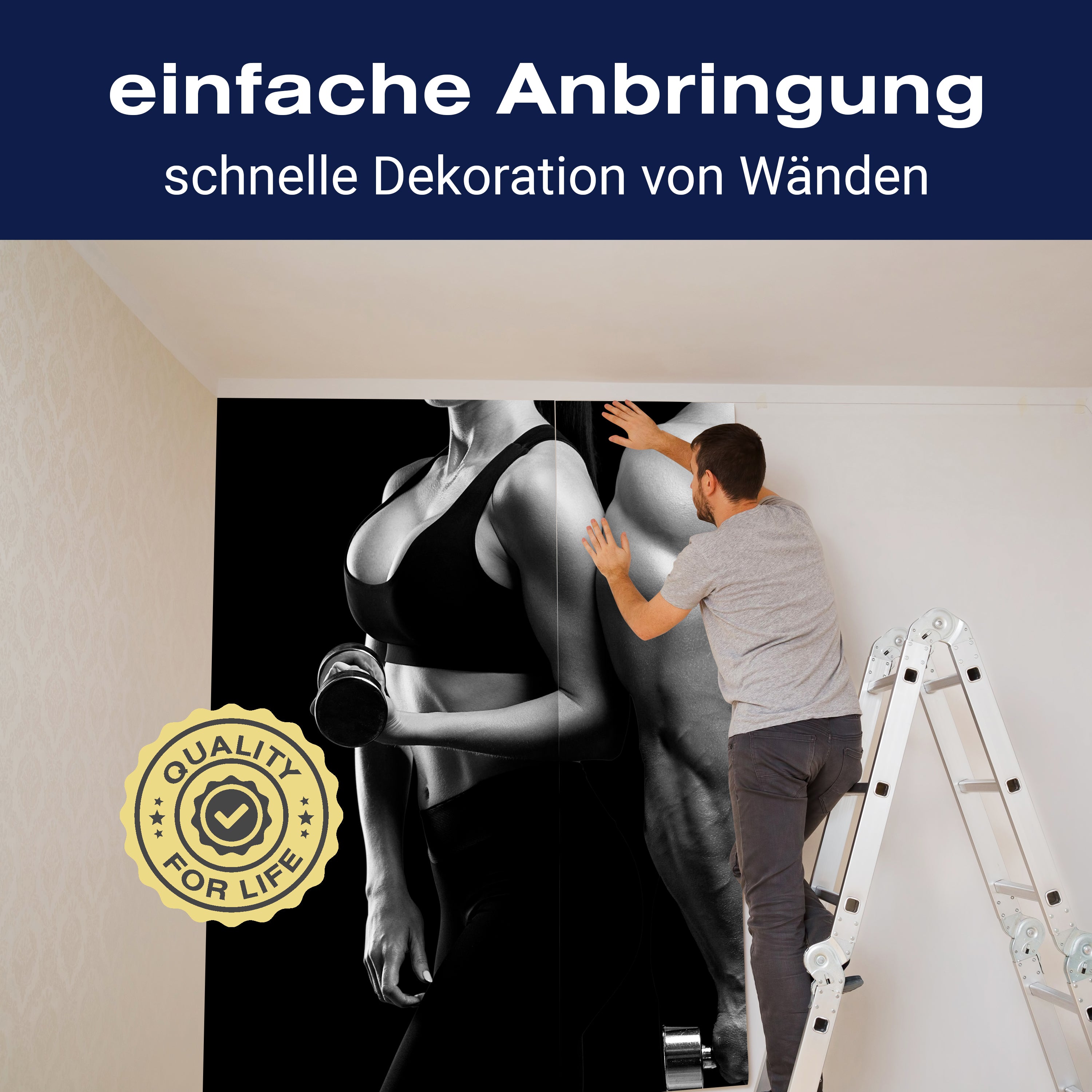 Fototapete Fitness muskulös Schwarz und Weiss M5714 - Bild 3 Fototapete Fitness muskulös Schwarz und Weiss M5714 - Bild 3