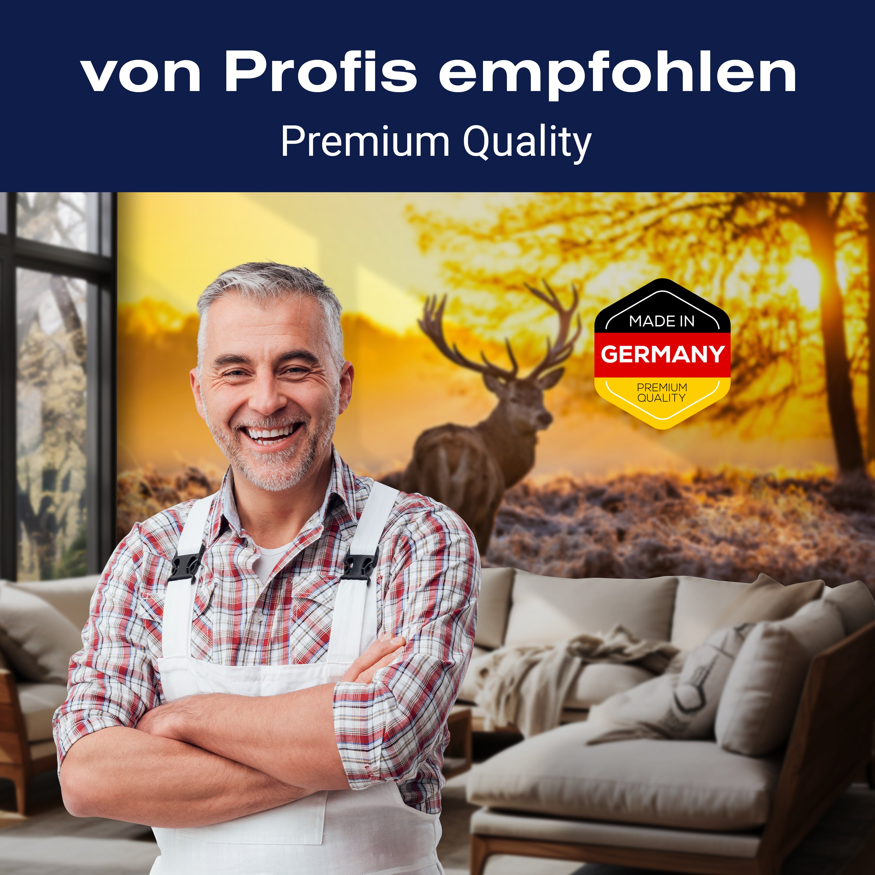 Fototapete Wald mit Hirsch M5719 - Bild 5 Fototapete Wald mit Hirsch M5719 - Bild 5