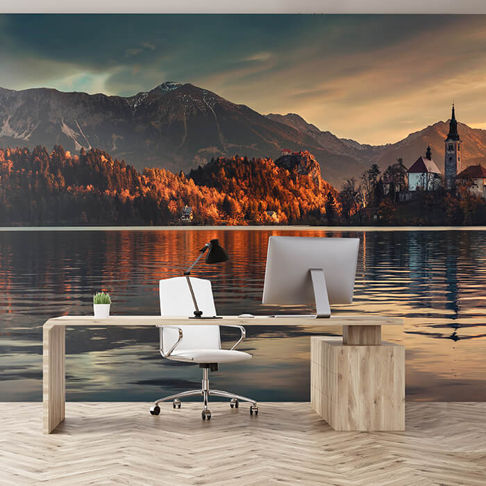 Fototapete Berge mit See in Slowenien M5728 - Bild 1 Fototapete Berge mit See in Slowenien M5728 - Bild 1