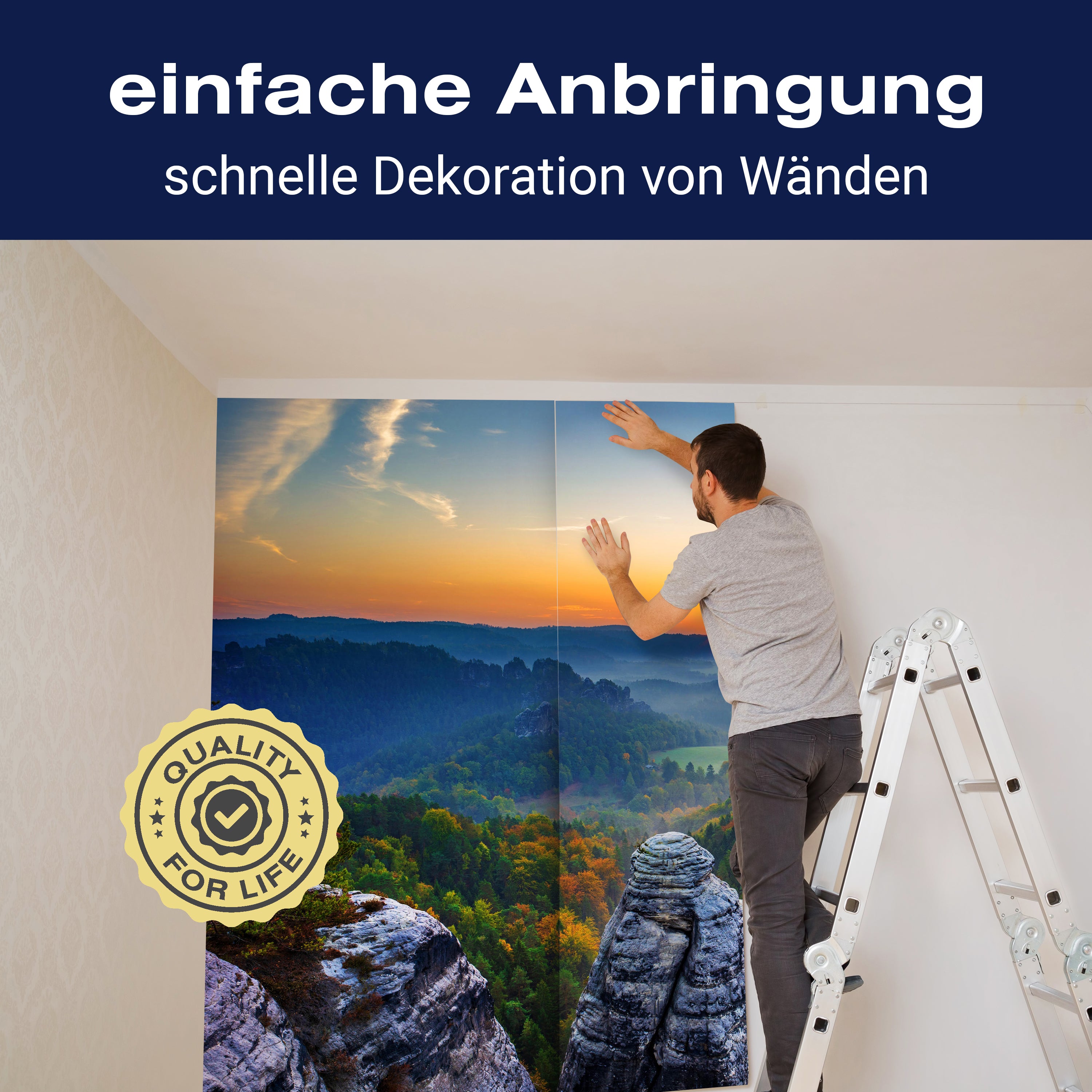 Fototapete Bastei mit Sonnenaufgang M5739 - Bild 3 Fototapete Bastei mit Sonnenaufgang M5739 - Bild 3