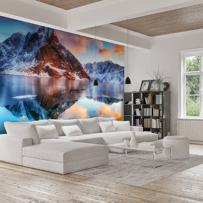 Fototapete Berg mit See M5744 - Bild 1 Fototapete Berg mit See M5744 - Bild 1