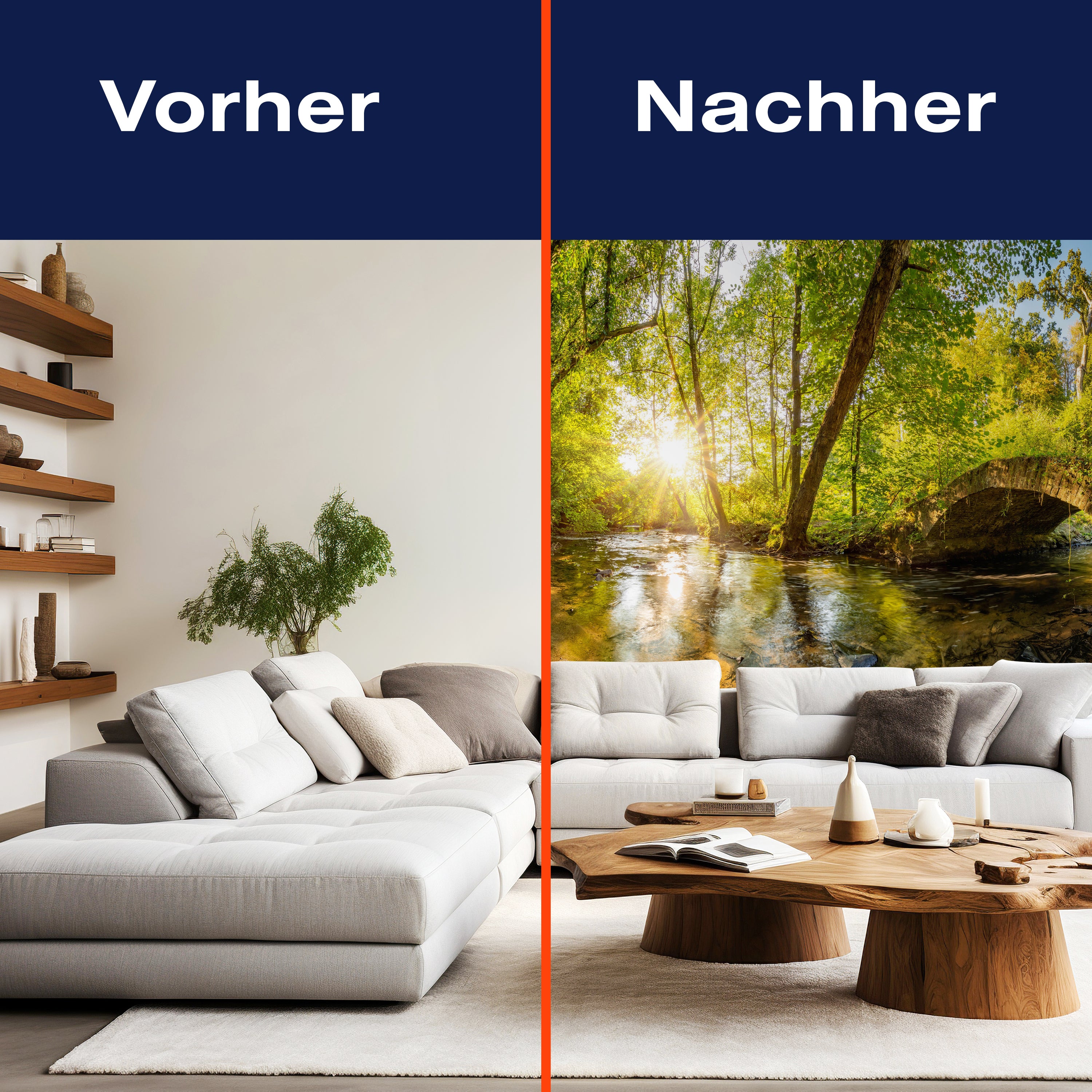 Fototapete Wald mit Brücke M5758 - Bild 9 Fototapete Wald mit Brücke M5758 - Bild 9