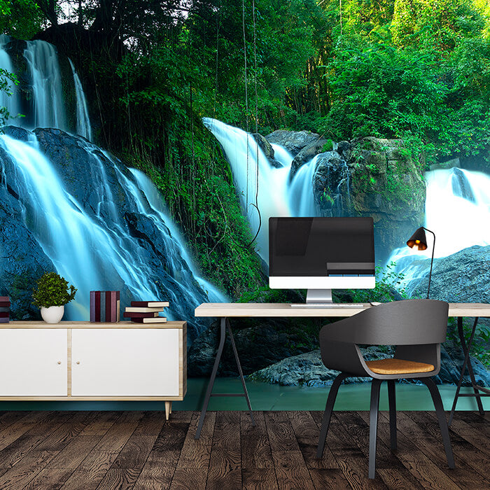 Fototapete Wald mit Wasserfall M5759 - Bild 1 Fototapete Wald mit Wasserfall M5759 - Bild 1