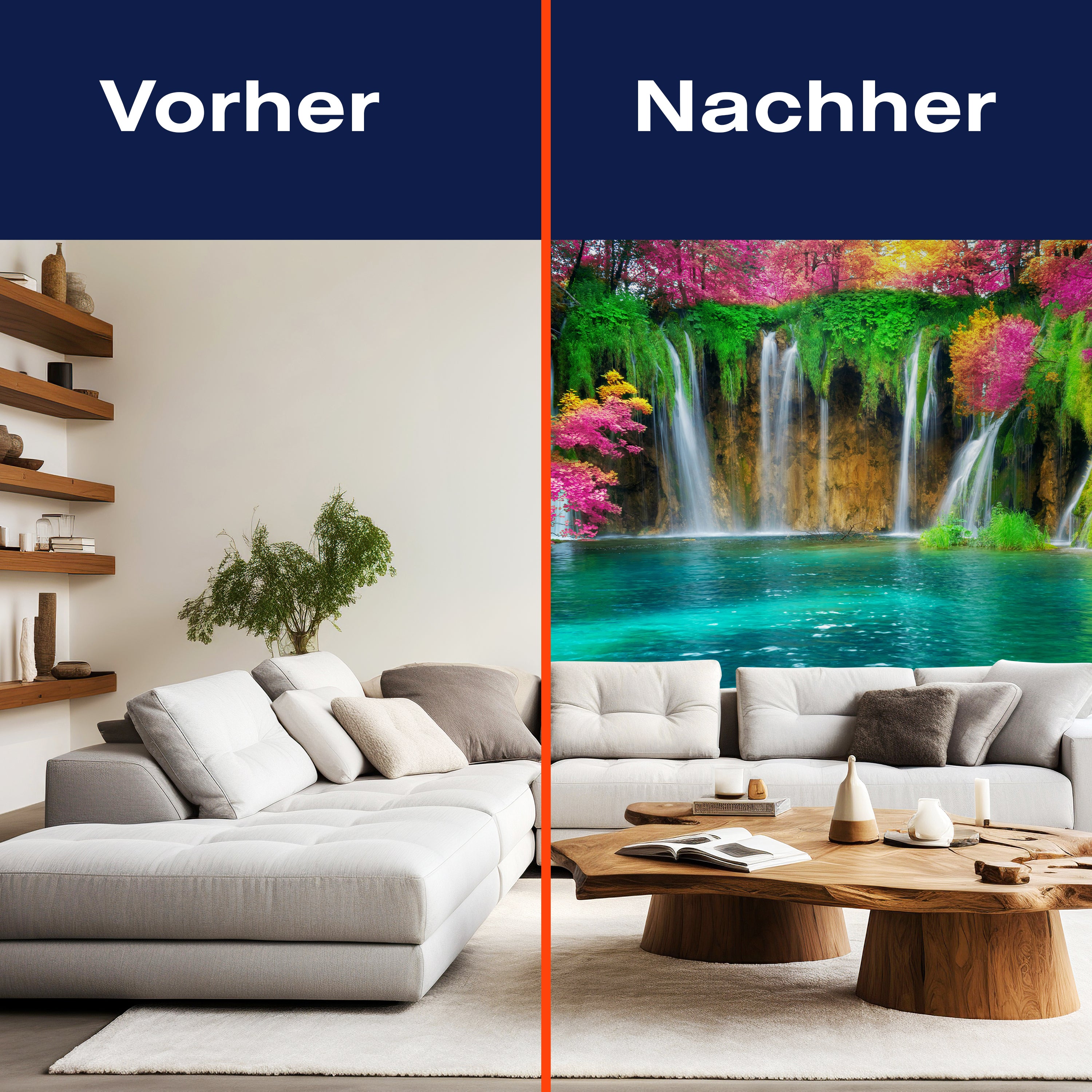 Fototapete See mit Wasserfall M5763 - Bild 9 Fototapete See mit Wasserfall M5763 - Bild 9